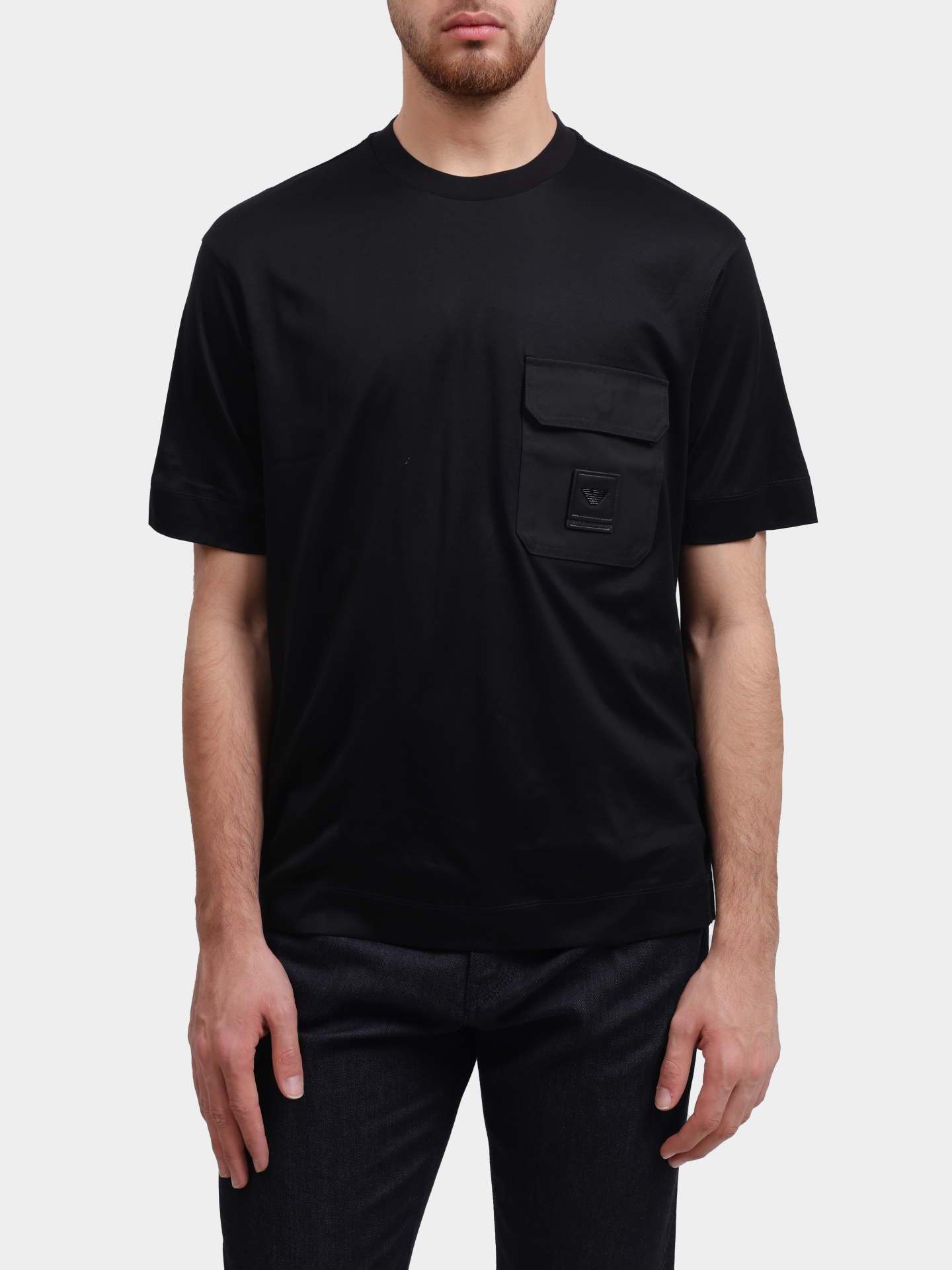 Футболка Emporio Armani EM002978 AF10761 UC001 черная мужская — купить в интернет-магазине Verdistore