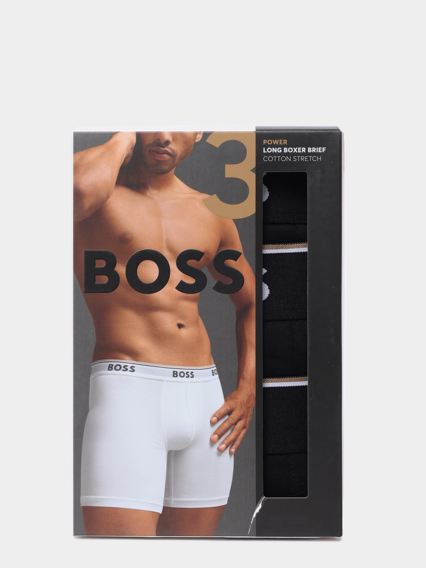 Трусы комплект Boss 50538142 001 черные мужские из хлопка — купить в интернет-магазине Verdistore