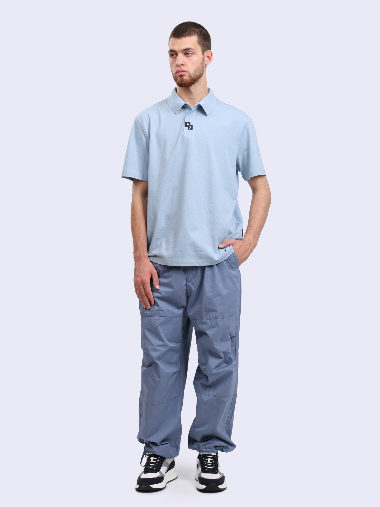 Брюки карго Armani Exchange 6DZPL3 ZN3CZ 15DU голубые мужские — купить в интернет-магазине Verdistore