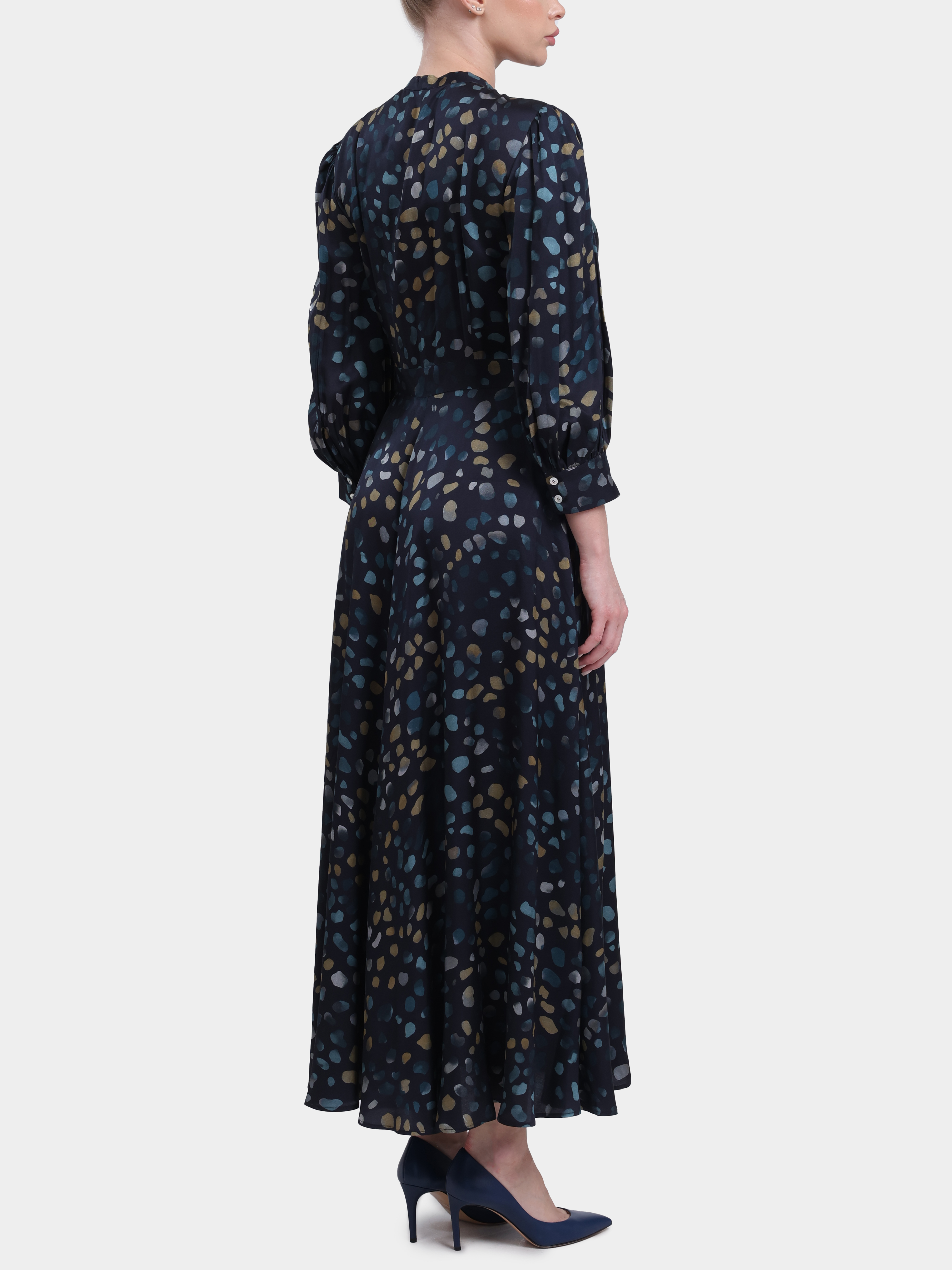 Платье MARELLA MLLFULCRO 001 синее женское из вискозы — купить в интернет-магазине Verdistore