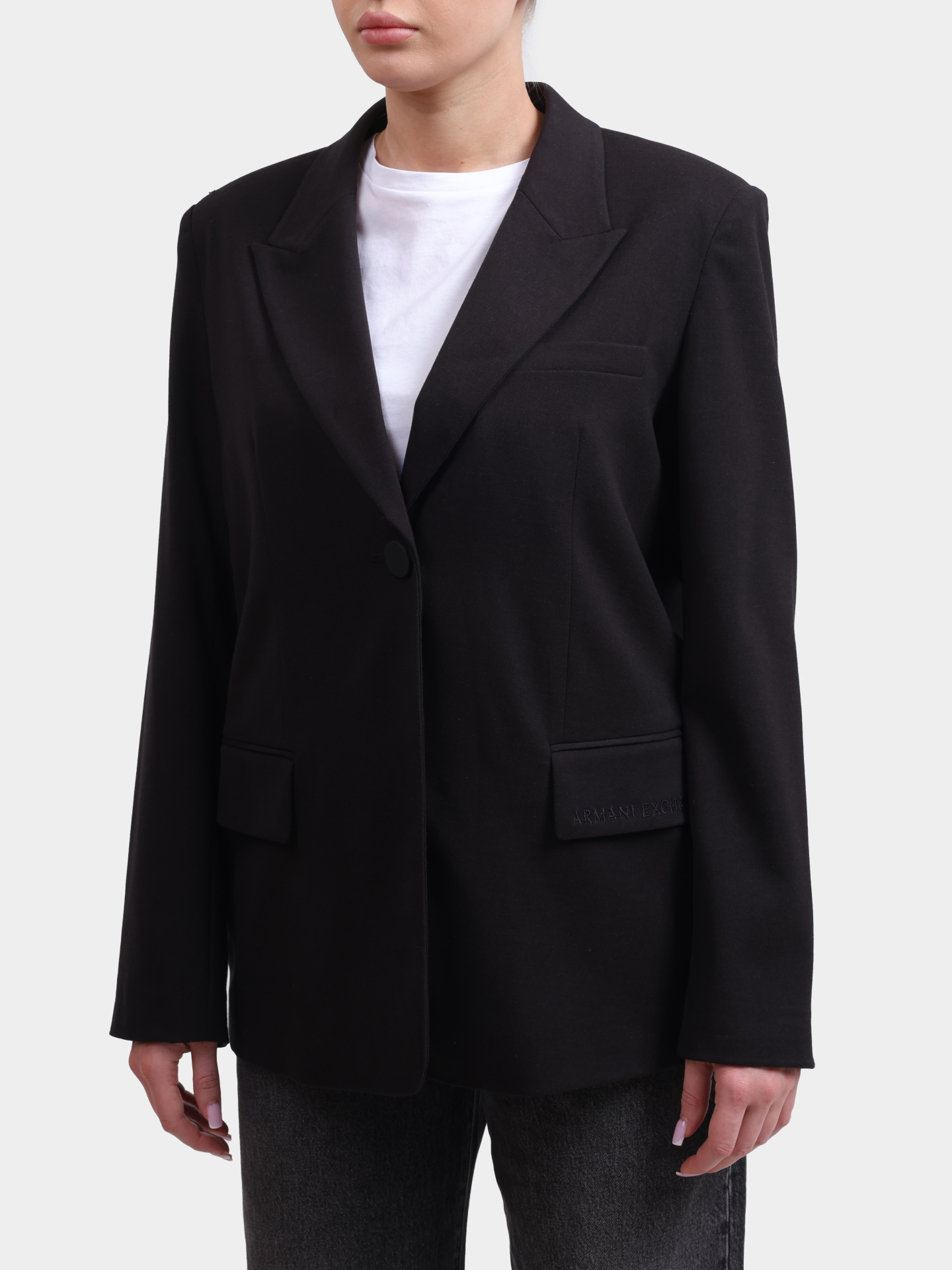 Жакет Armani Exchange XW000659 AF16142 UC001 черный женский — купить в интернет-магазине Verdistore