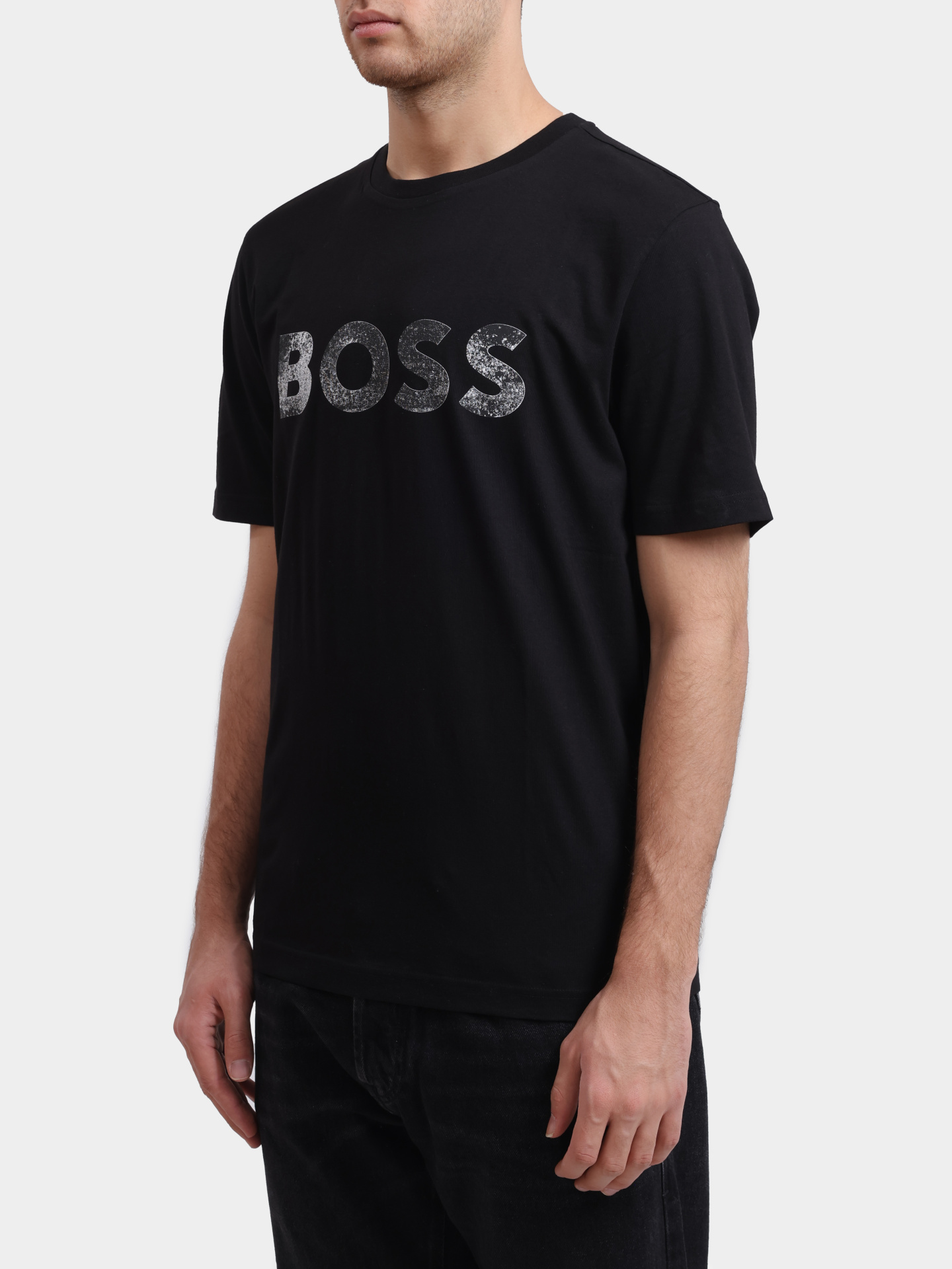 Футболка Boss 50515997 001 черная мужская с логотипом — купить в интернет-магазине Verdistore