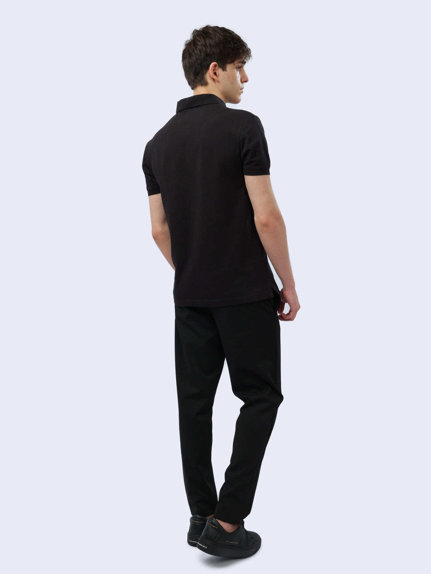 Поло Calvin Klein Jeans J30J323395 черное мужское из хлопка — купить в интернет-магазине Verdistore