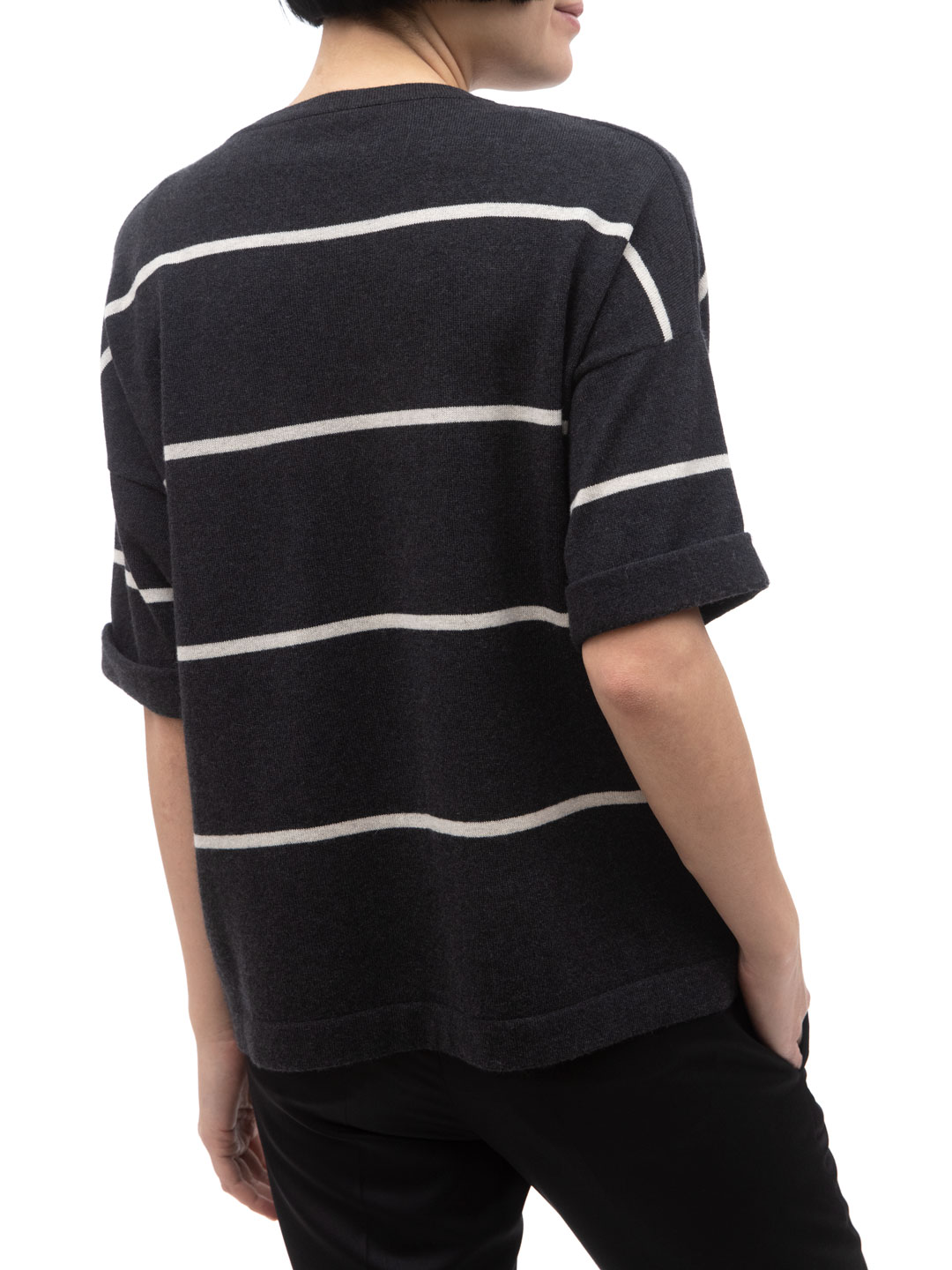 Джемпер Brunello Cucinelli M12153220 полосатый женский — купить в интернет-магазине Verdistore