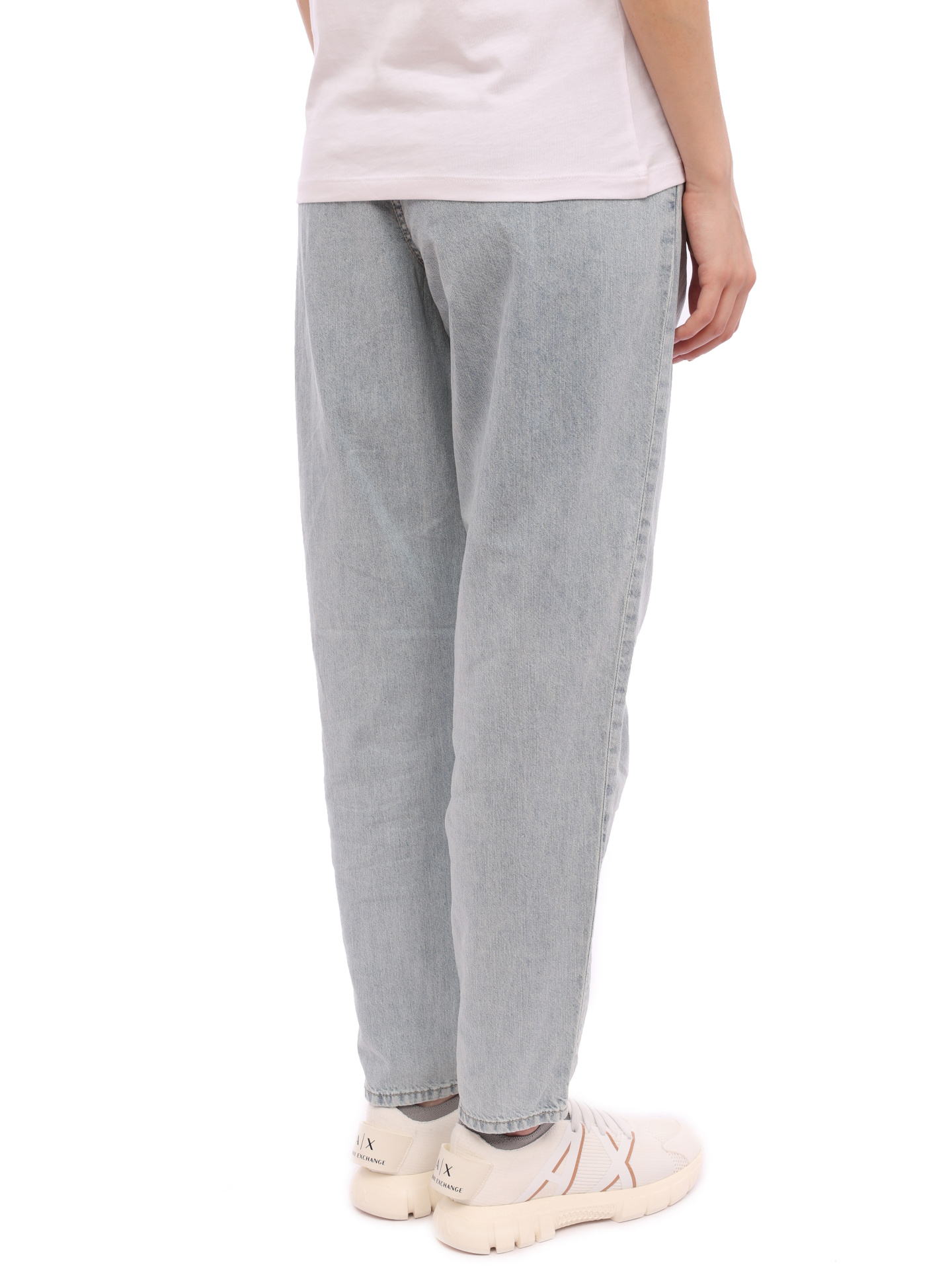 Джинсы Armani Exchange 3RYP62 Y1NZZ 05GX голубые женские с защипами — купить в интернет-магазине Verdistore