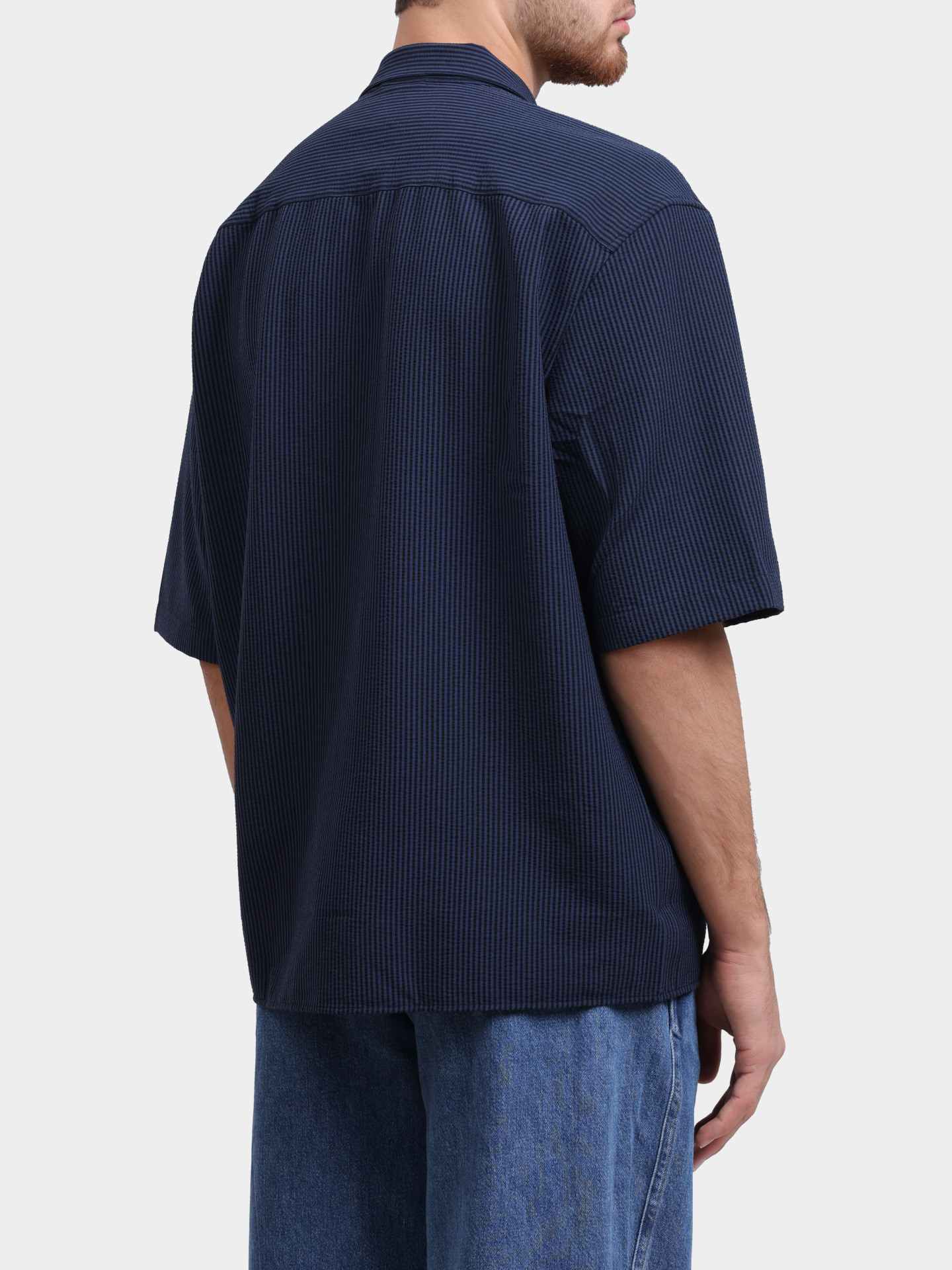 Рубашка Calvin Klein Jeans LV04RB107G CEF хлопковая мужская в полоску — купить в интернет-магазине Verdistore