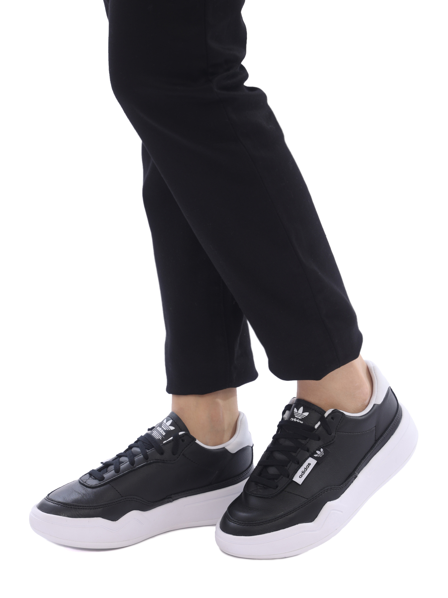 Кроссовки Adidas Her Court GW8213 черные женские с утолщенной подошвой — купить в интернет-магазине Verdistore