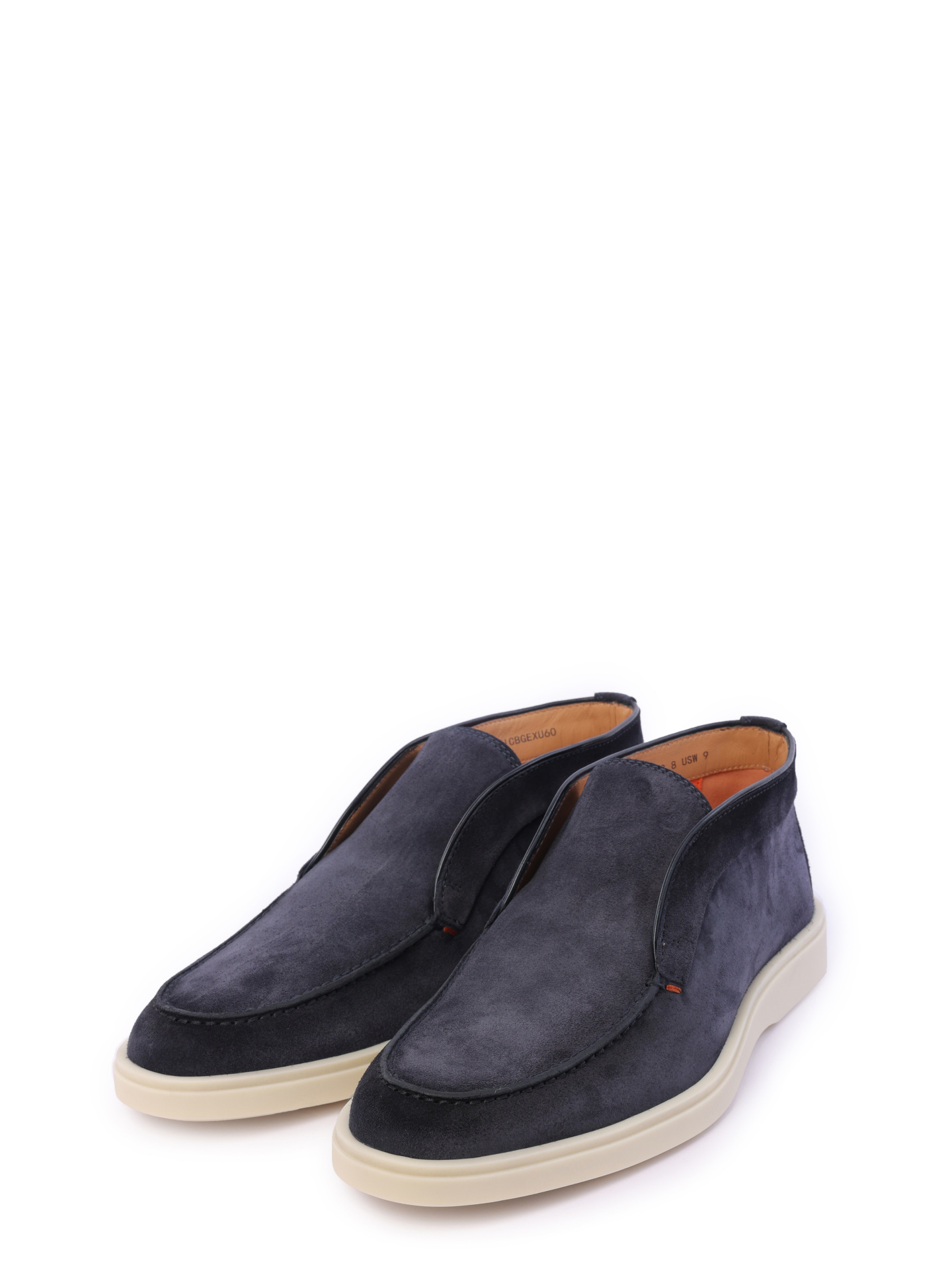 Полуботинки темно-синие замшевые на светлой подошве — купить в интернет-магазине Verdistore