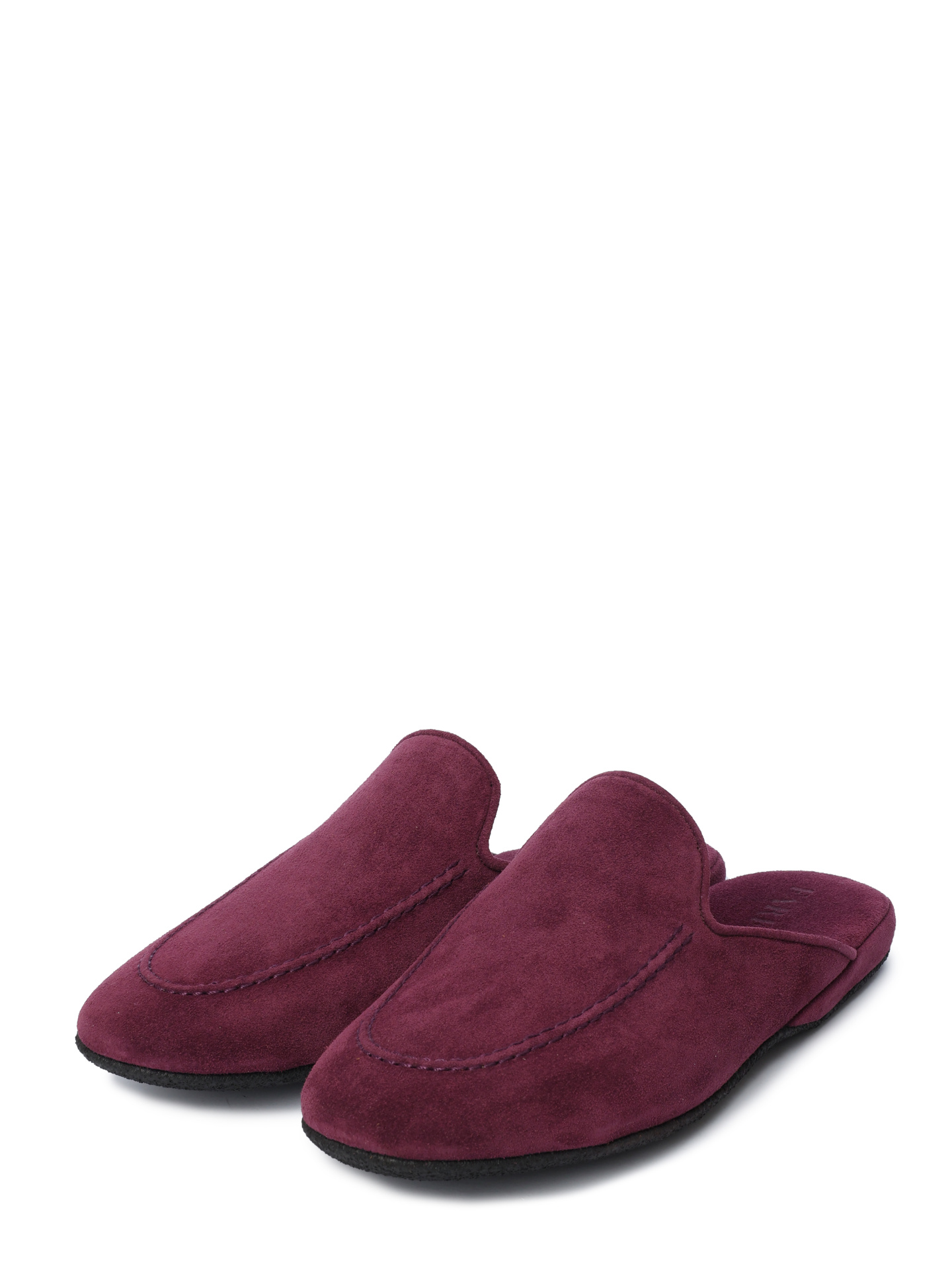 Шлепанцы бордовые замшевые с приподнятым носком — купить в интернет-магазине Verdistore