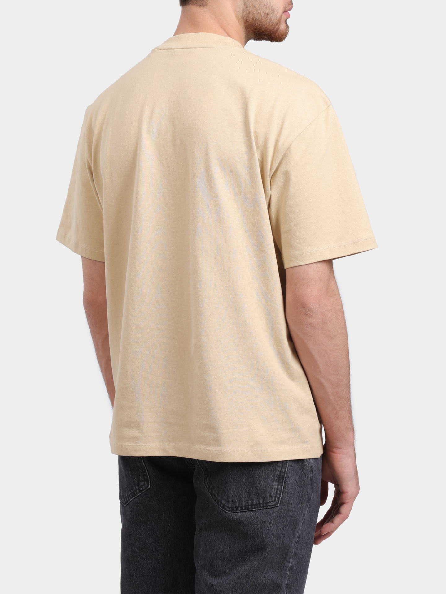 Футболка HUGO RED Dapolino 10248326 01 50488330 285 бежевая мужская хлопковая — купить в интернет-магазине Verdistore