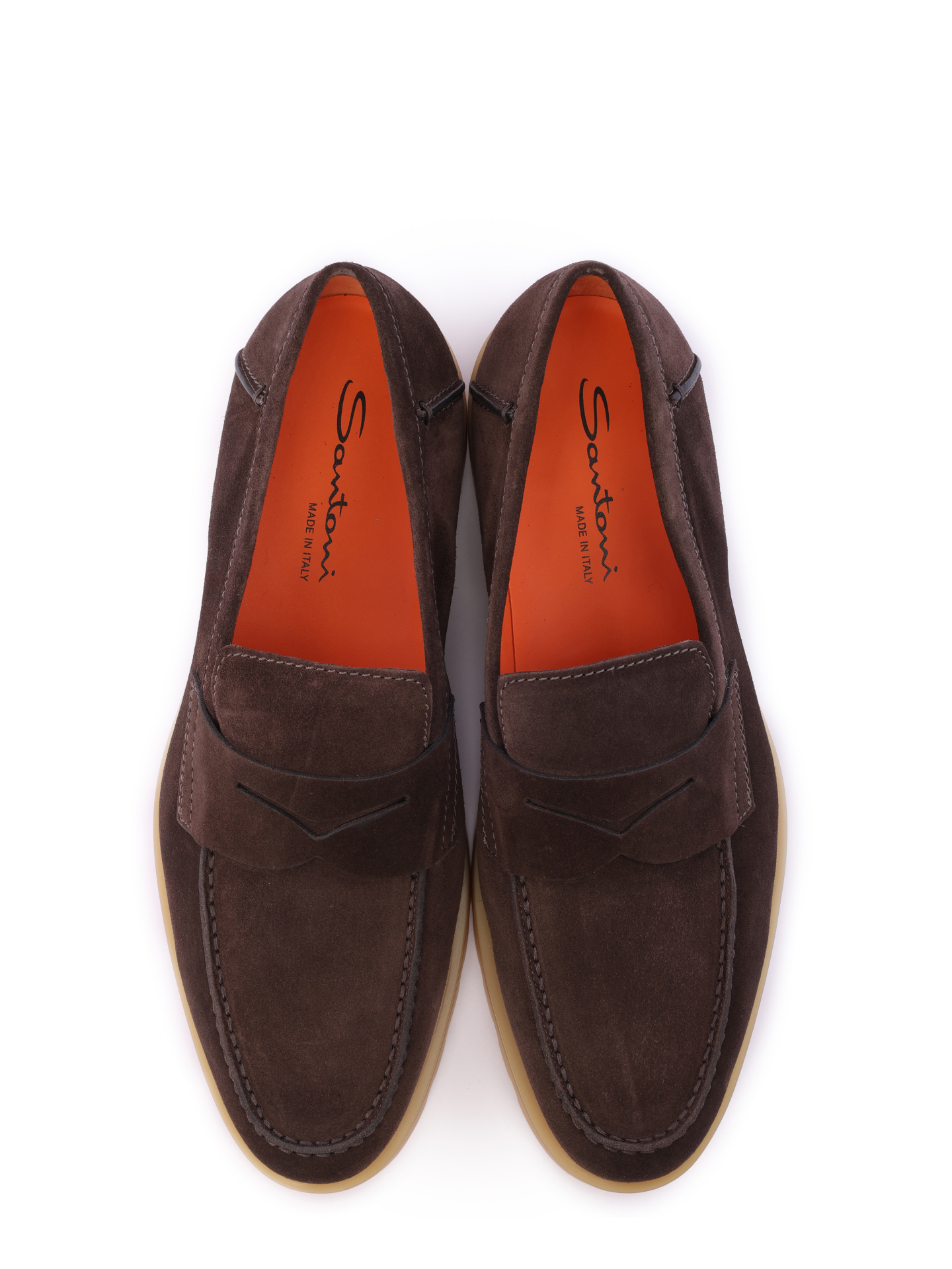 Лоферы коричневые на бежевой изогнутой подошве  — купить в интернет-магазине Verdistore