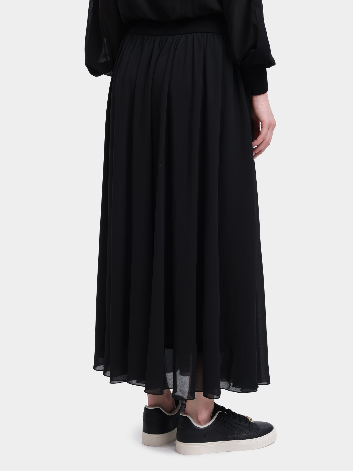 Юбка Marella MLLSTILLA 007 черная женская из легкой струящейся ткани — купить в интернет-магазине Verdistore