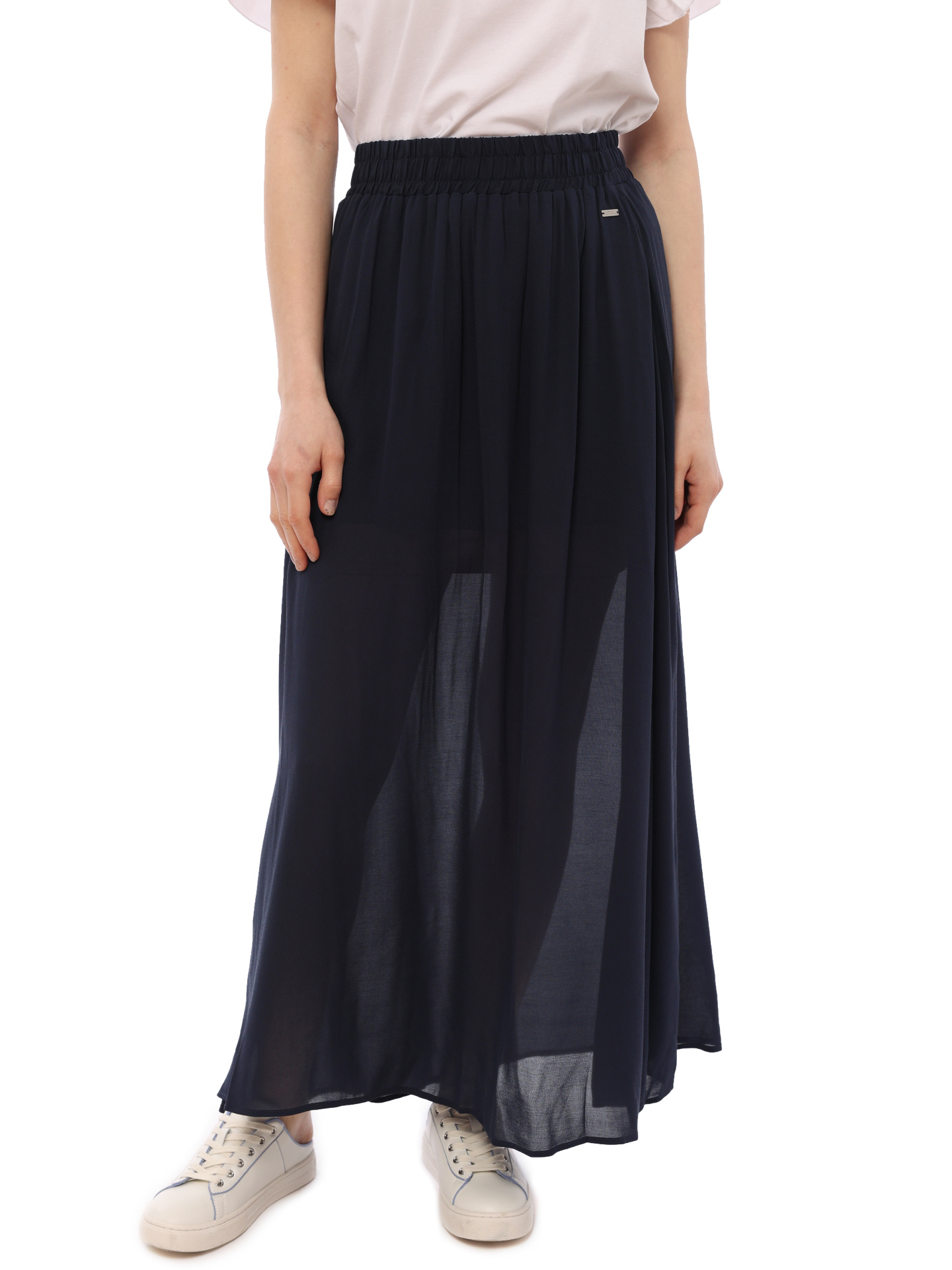 Юбка Armani Exchange 3RYN20 YN3LZ 15CO темно-синяя женская полупрозрачная — купить в интернет-магазине Verdistore