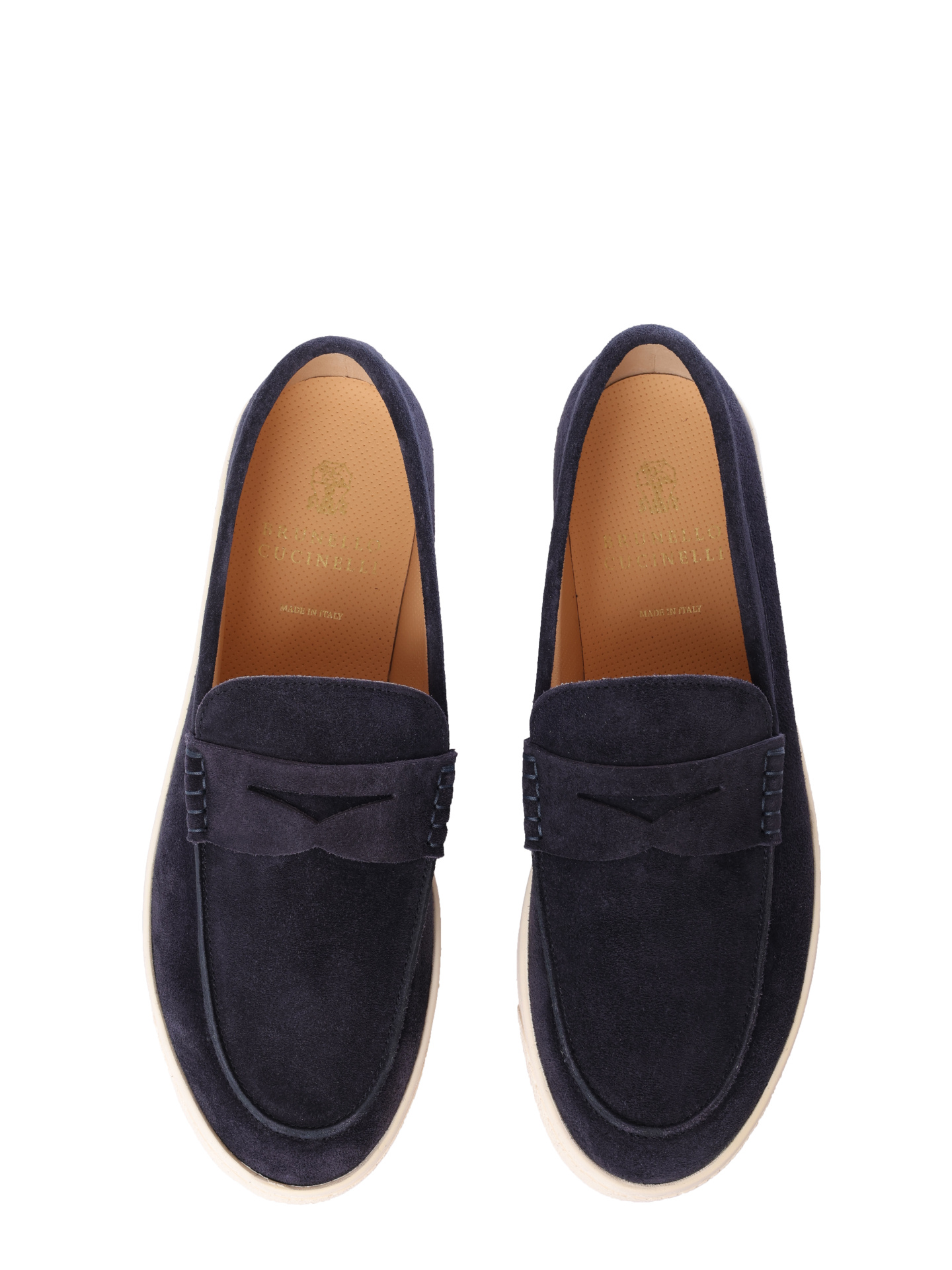 Лоферы Brunello Cucinelli MZUSILN312 C8144 темно-синие мужские из замши — купить в интернет-магазине Verdistore