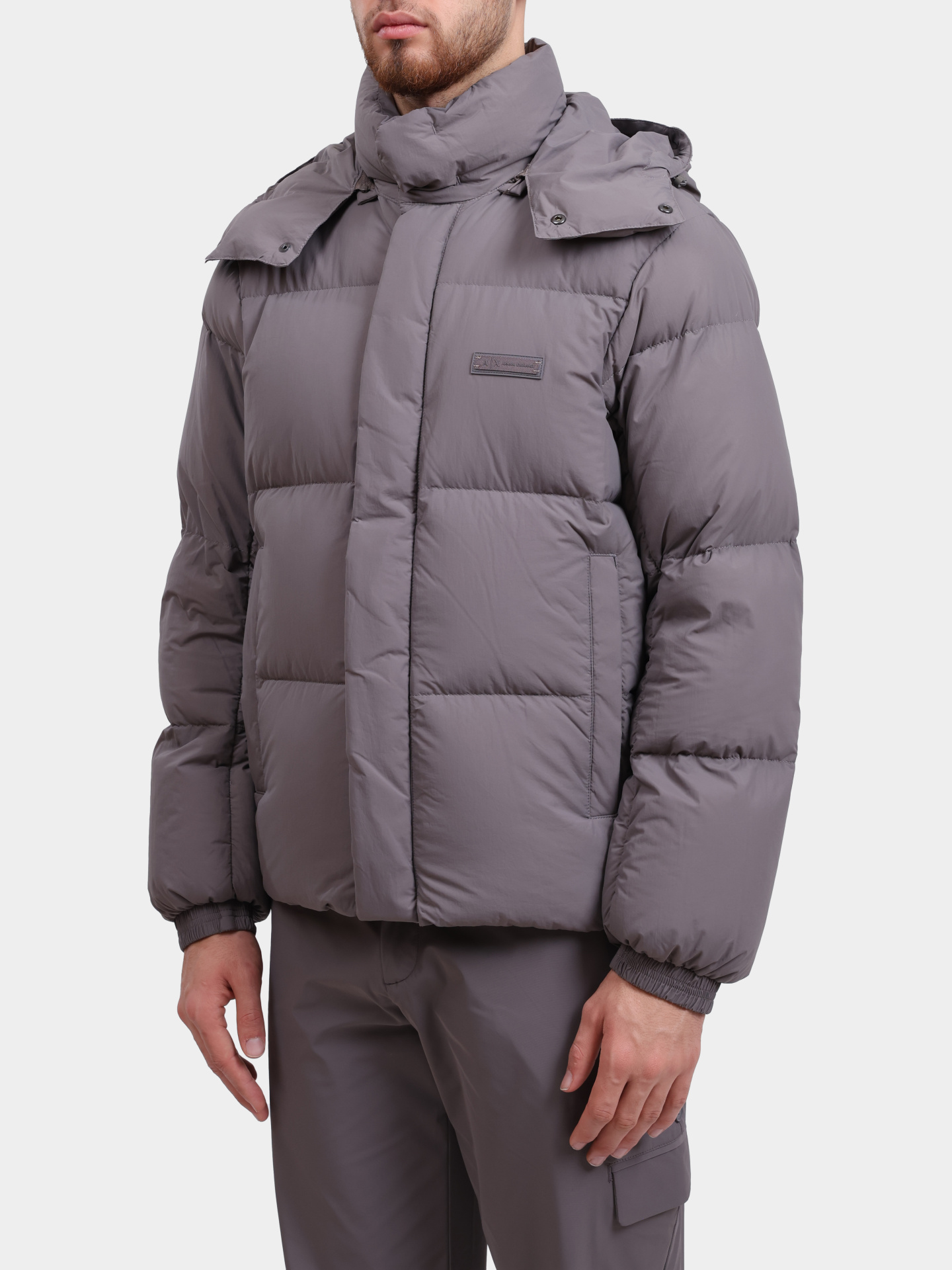 Пуховик Armani Exchange XM001098 AF16340 U8092 серый мужской — купить в интернет-магазине Verdistore