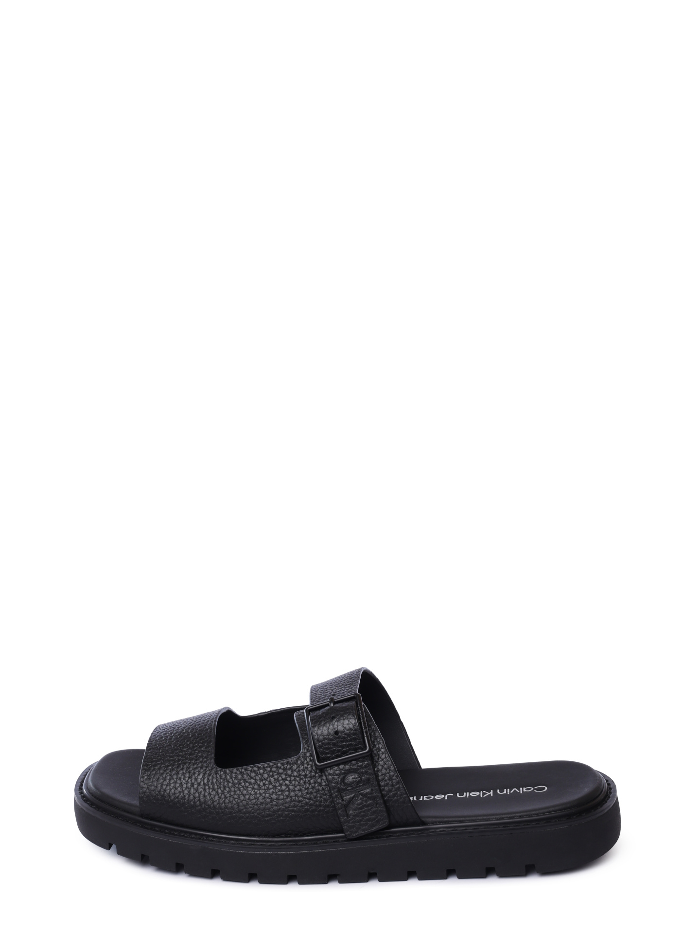 Шлепанцы Calvin Klein YM0YM01228 0GJ черные мужские из кожи — купить в интернет-магазине Verdistore