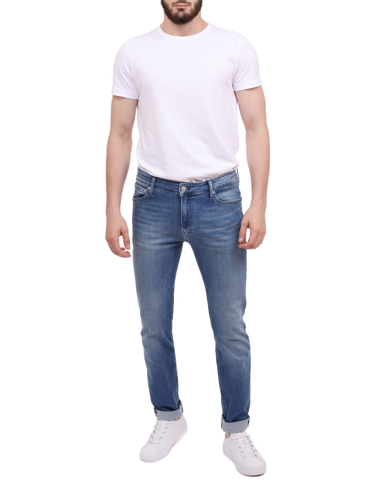 Джинсы Calvin Klein K10K1065601A4 голубые мужские — купить в интернет-магазине Verdistore