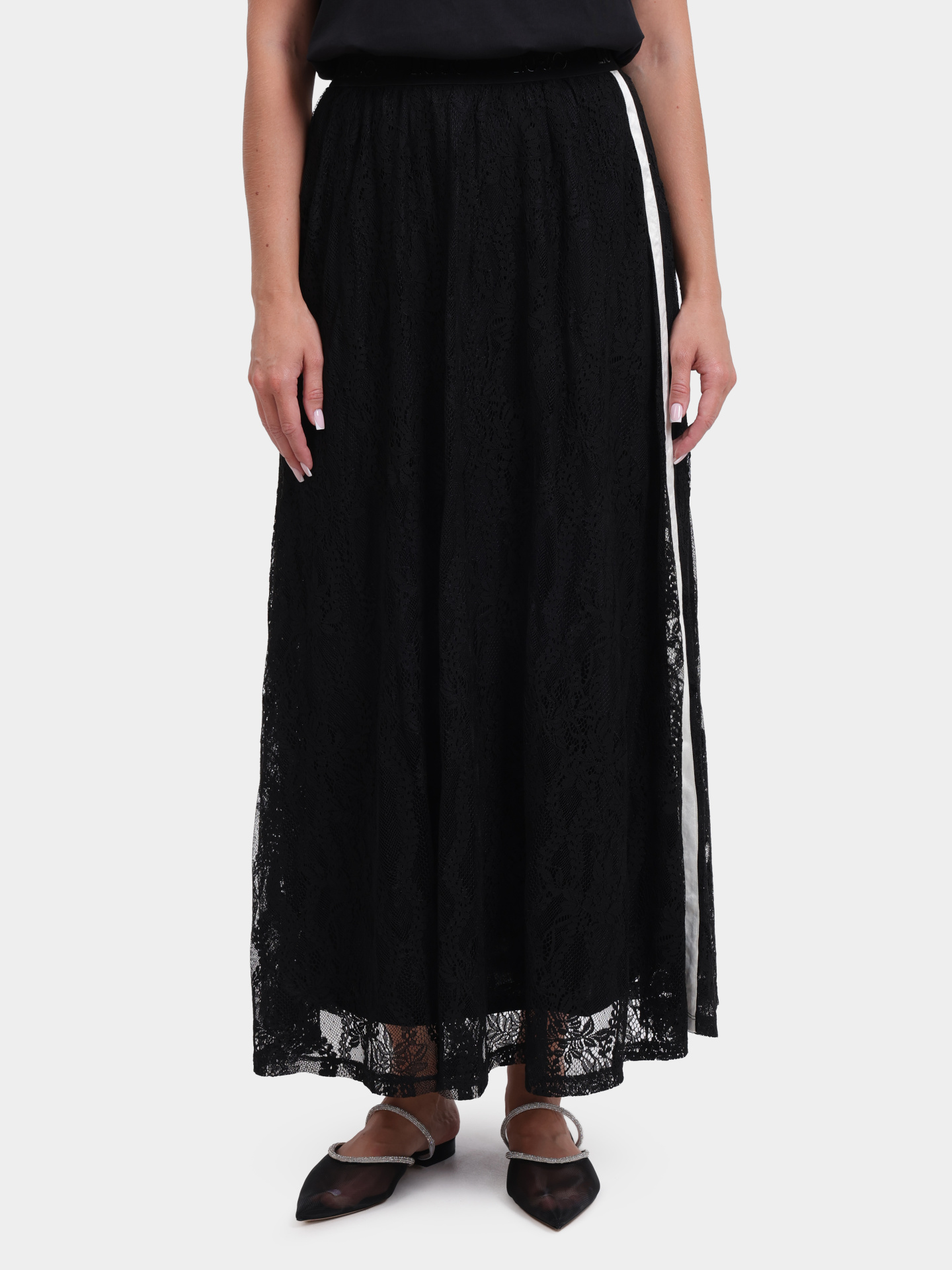 Юбка Liu-Jo TF5260 J4951 22222 черная женская из кружева — купить в интернет-магазине Verdistore