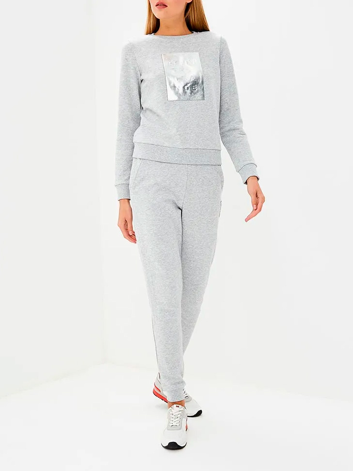картинка Брюки спортивные Armani Exchange 6ZYP71 3911 серые женские с эластичными манжетами от магазина Verdistore