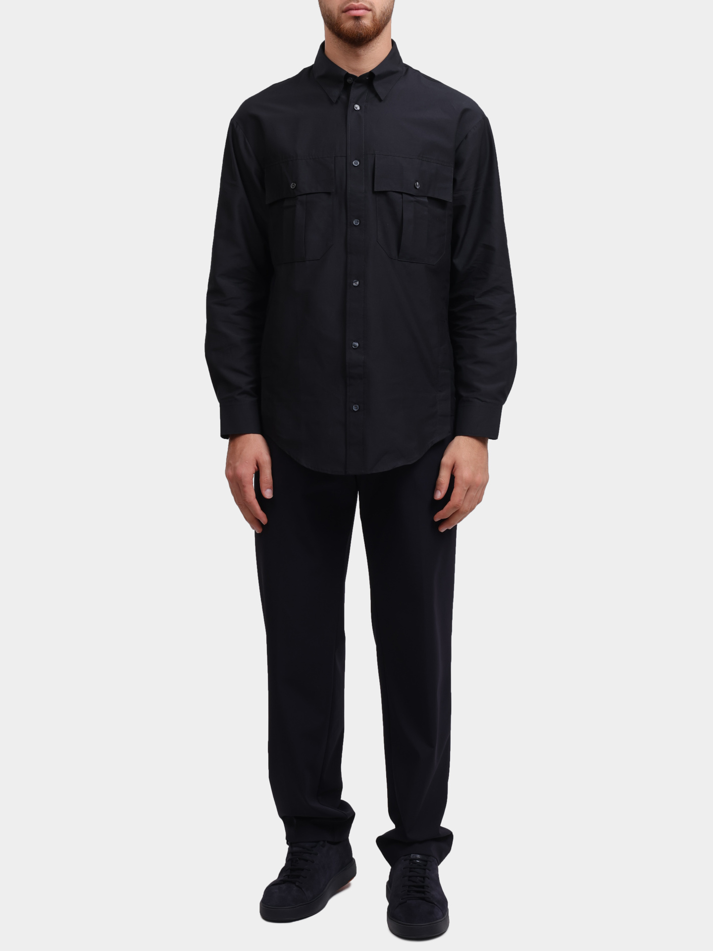 Брюки Emporio Armani EM001505 AF10047 UB118 темно-синие мужские — купить в интернет-магазине Verdistore