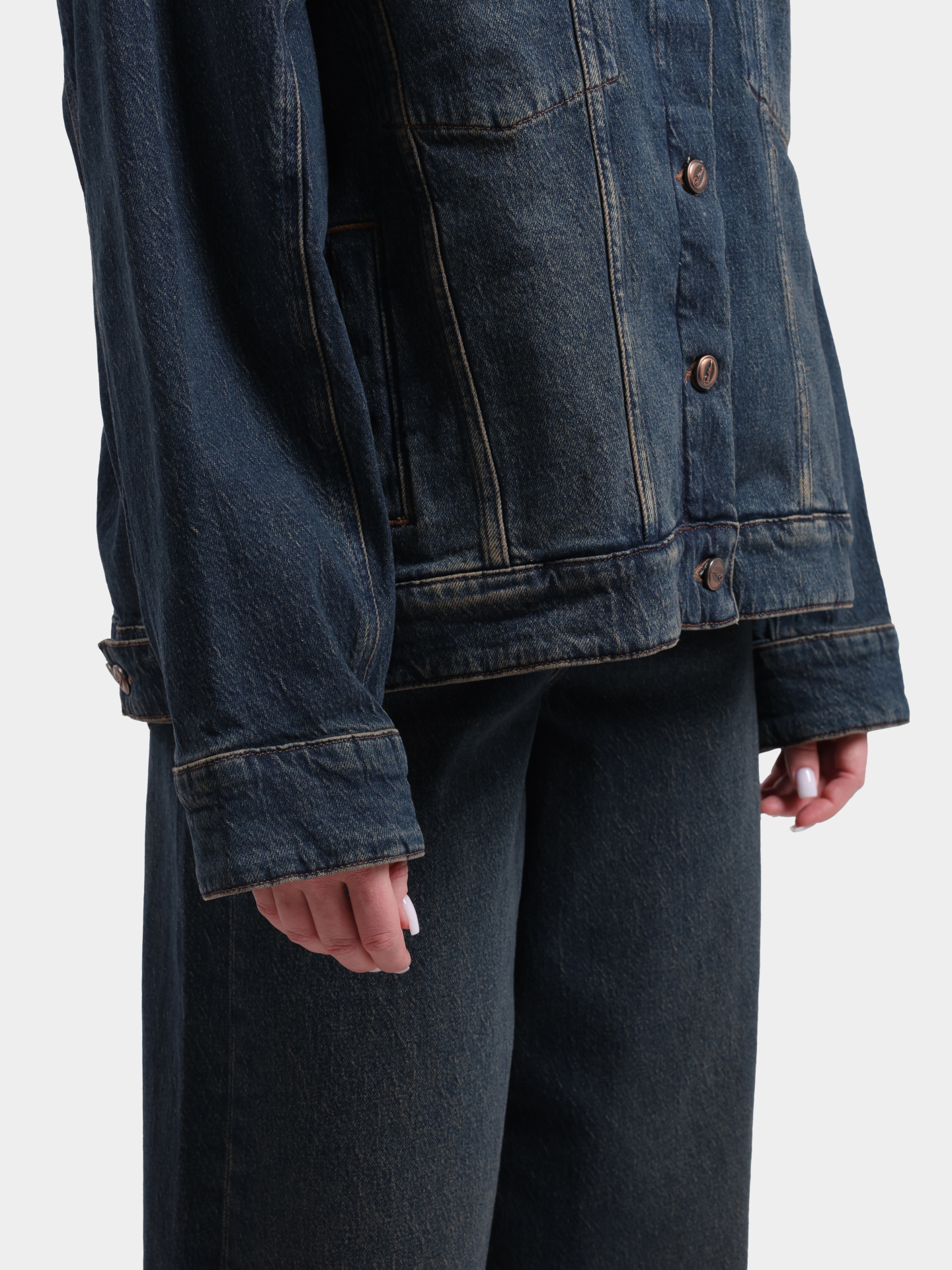 Куртка 1427-1560-02 синяя джинсовая женская — купить в интернет-магазине Verdistore