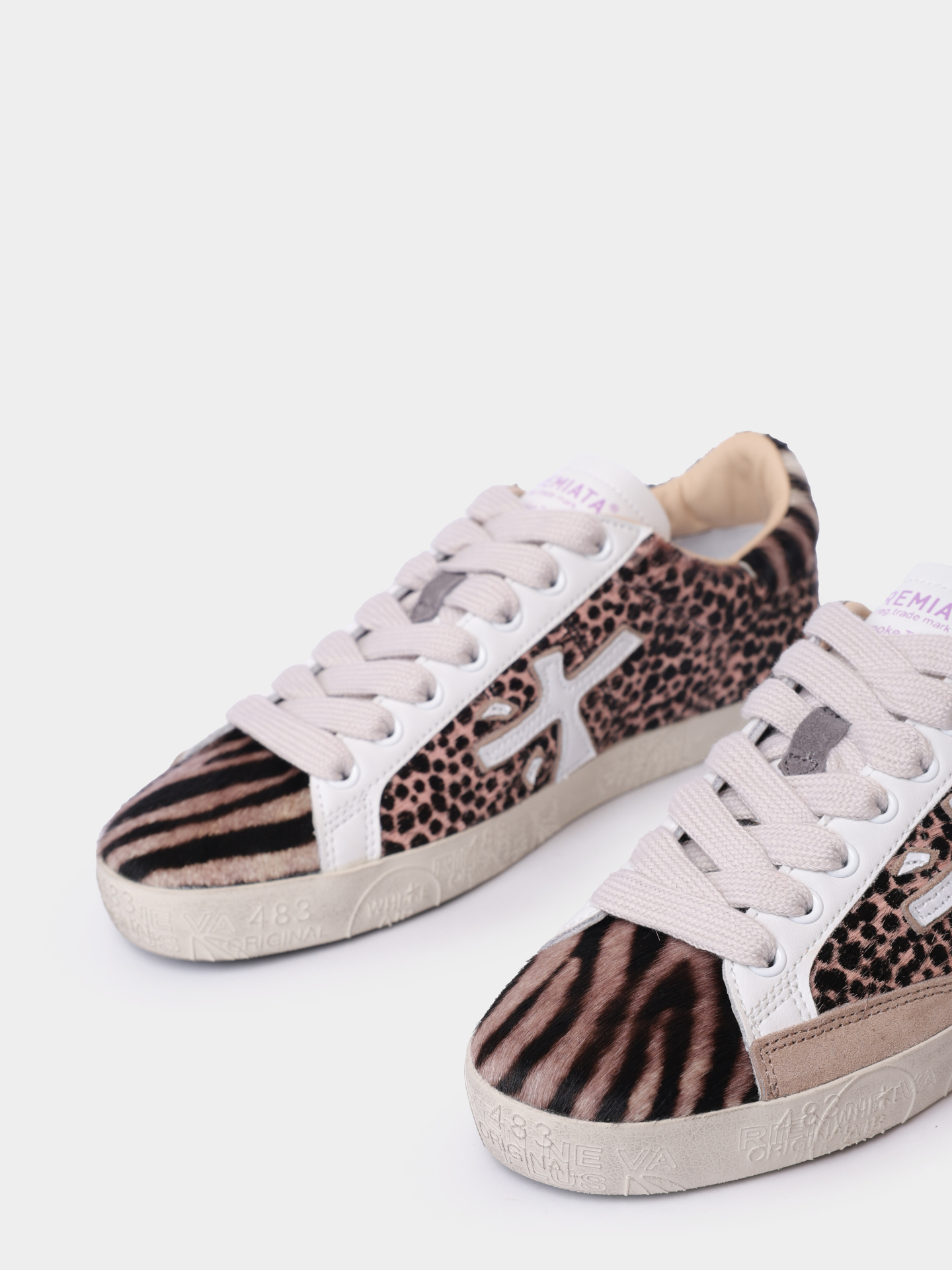 Кеды Premiata STEVEND VAR 6935 комбинированные женские с принтом — купить в интернет-магазине Verdistore