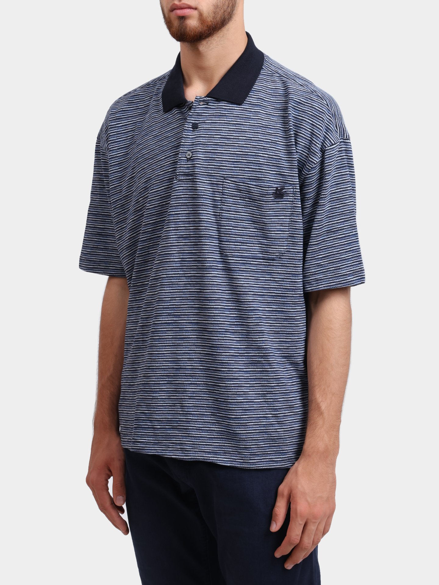 Поло MRMD0015 99JR503 S9880 темно-синее мужское хлопковое — купить в интернет-магазине Verdistore