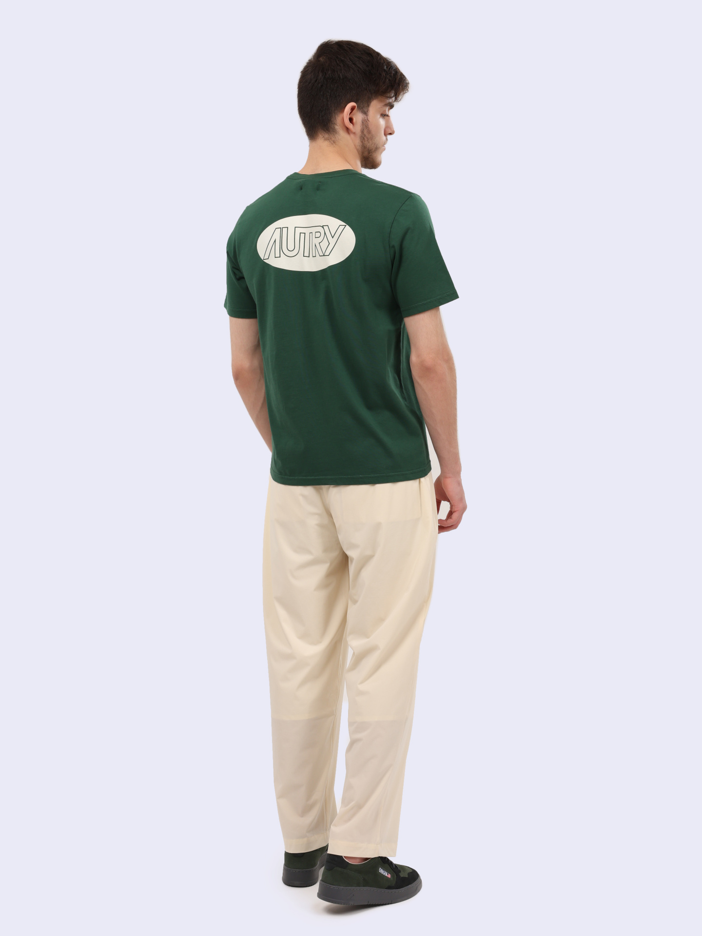 Футболка Autry TSPM-09CV зеленая мужская с контрастным логотипом — купить в интернет-магазине Verdistore