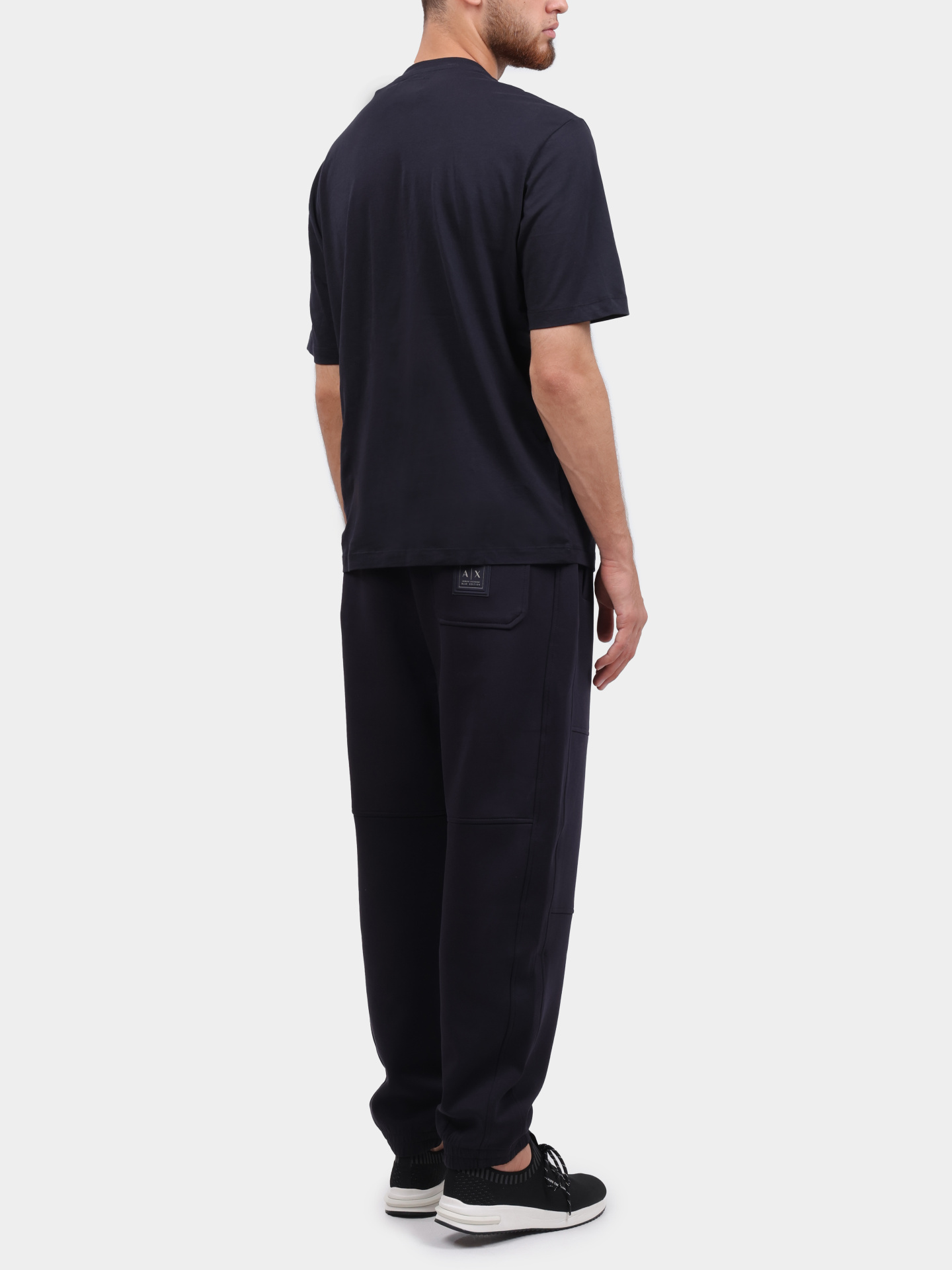 Футболка Armani Exchange XM000363 AF12308 UB101 темно-синяя мужская с логотипом — купить в интернет-магазине Verdistore