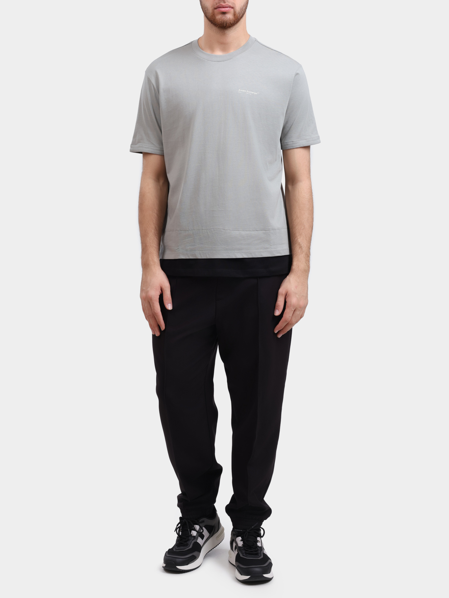 Футболка Armani Exchange XM000722 AF10362 серая мужская — купить в интернет-магазине Verdistore