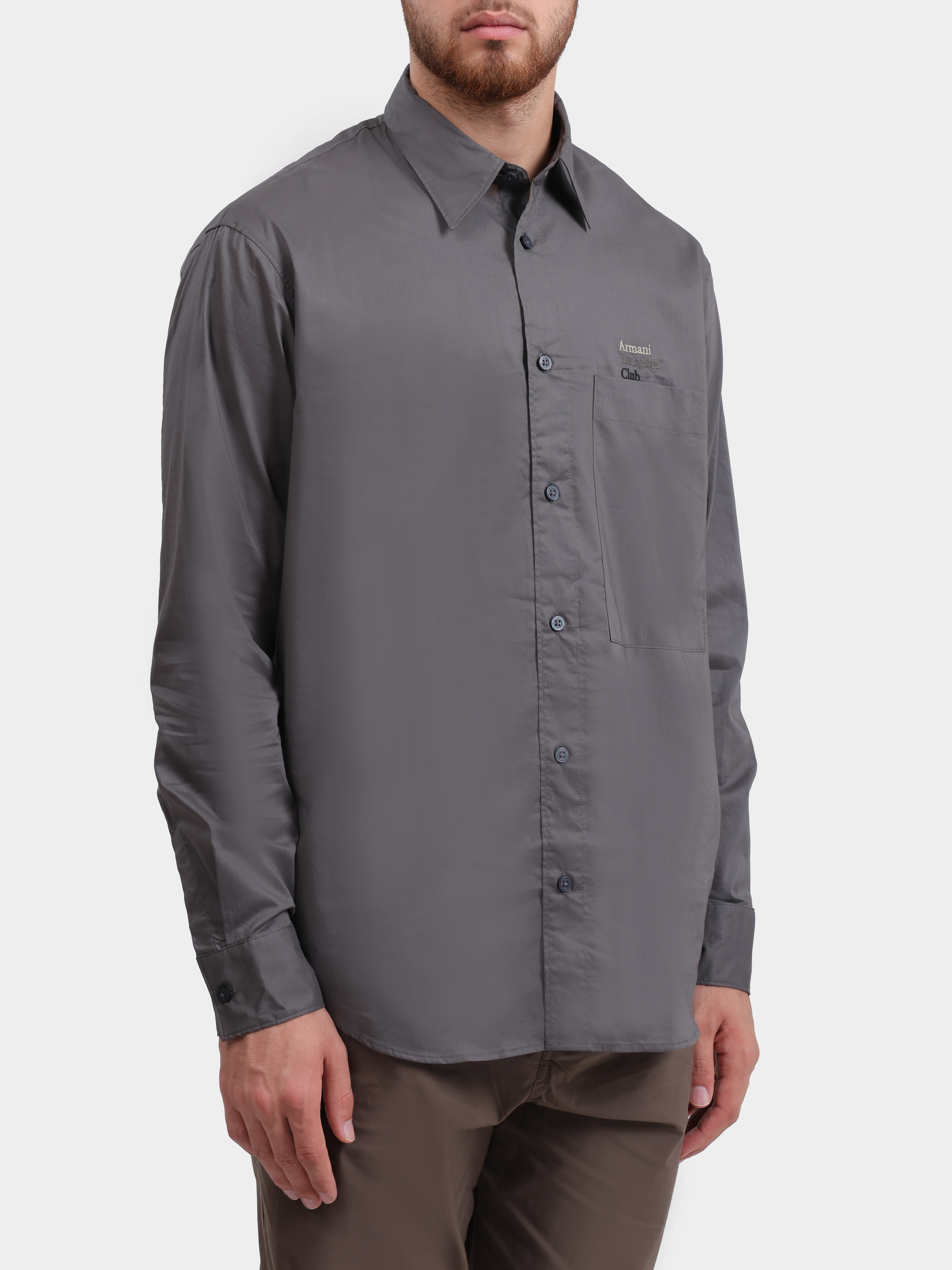 Рубашка Armani Exchange XM002265 AF24533 U8144 хлопковая мужская — купить в интернет-магазине Verdistore