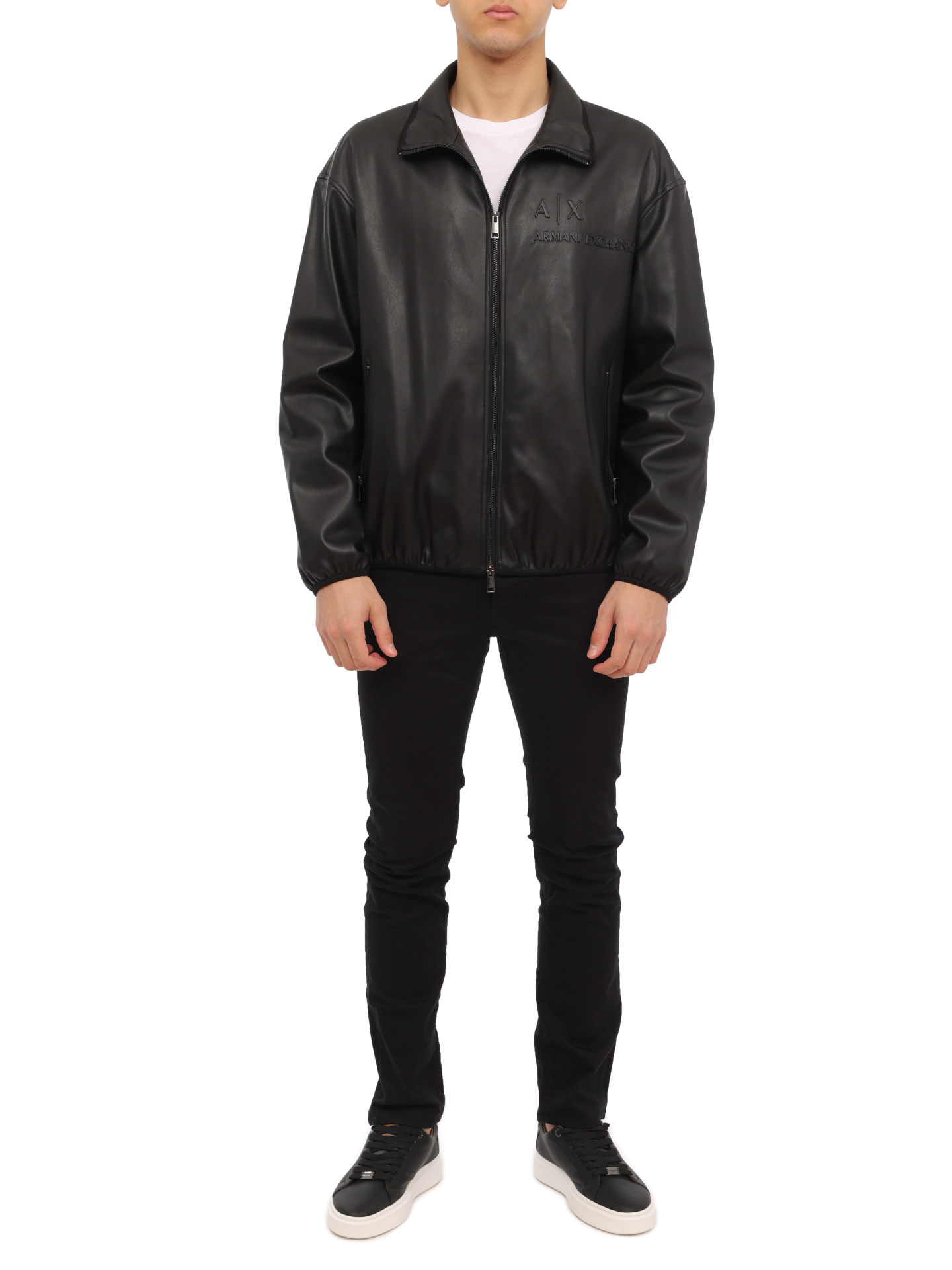 Куртка Armani Exchange 6RZB17 ZE1CZ 1200 черная мужская из искусственной кожи — купить в интернет-магазине Verdistore
