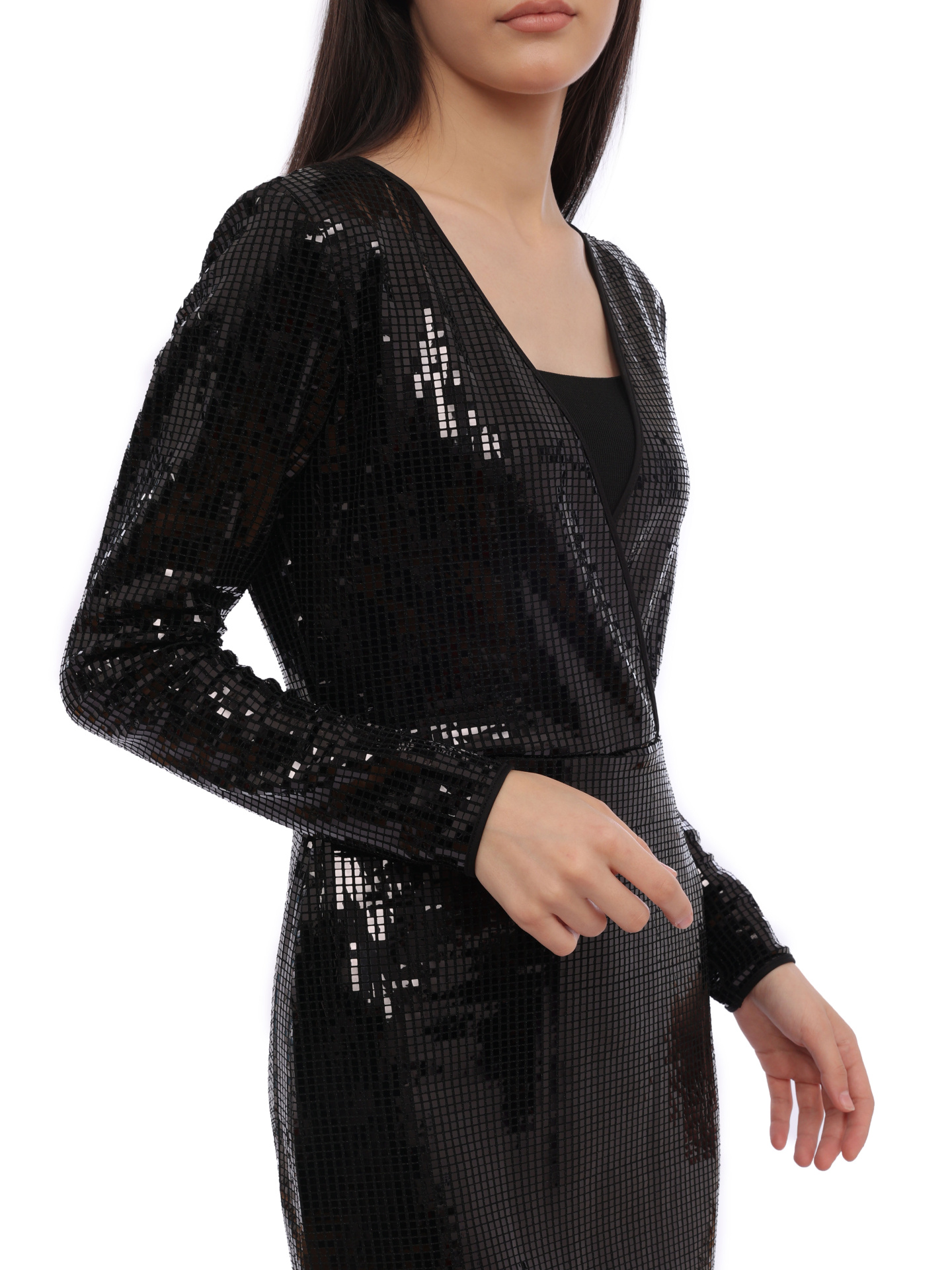 Платье Armani Exchange 6RYA18 YN9NZ 1200 черное женское с пайетками — купить в интернет-магазине Verdistore