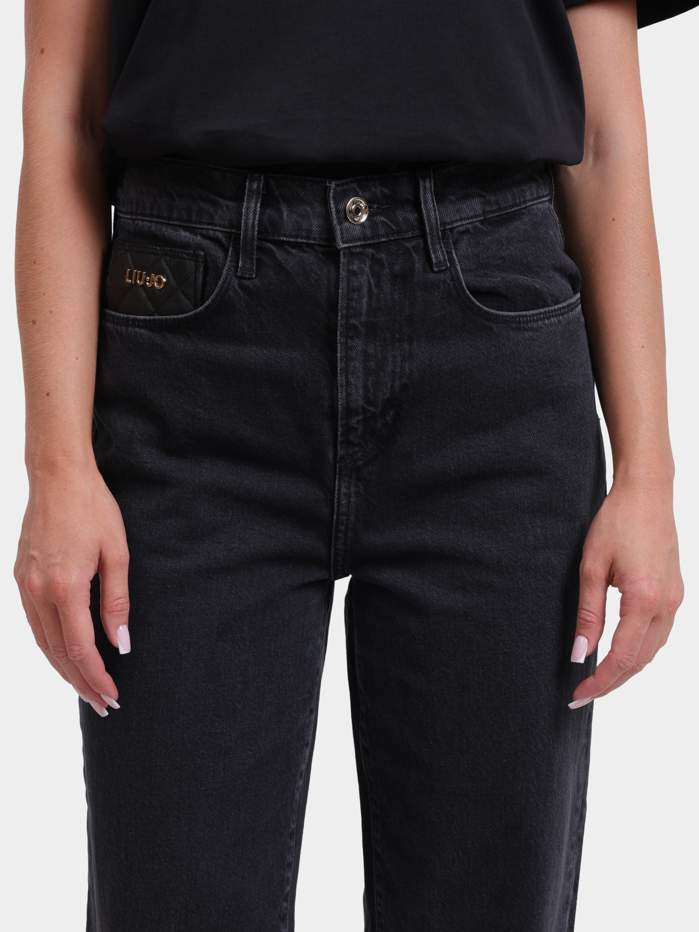 Джинсы Liu-Jo UF5125 D4927 87456 черные женские — купить в интернет-магазине Verdistore