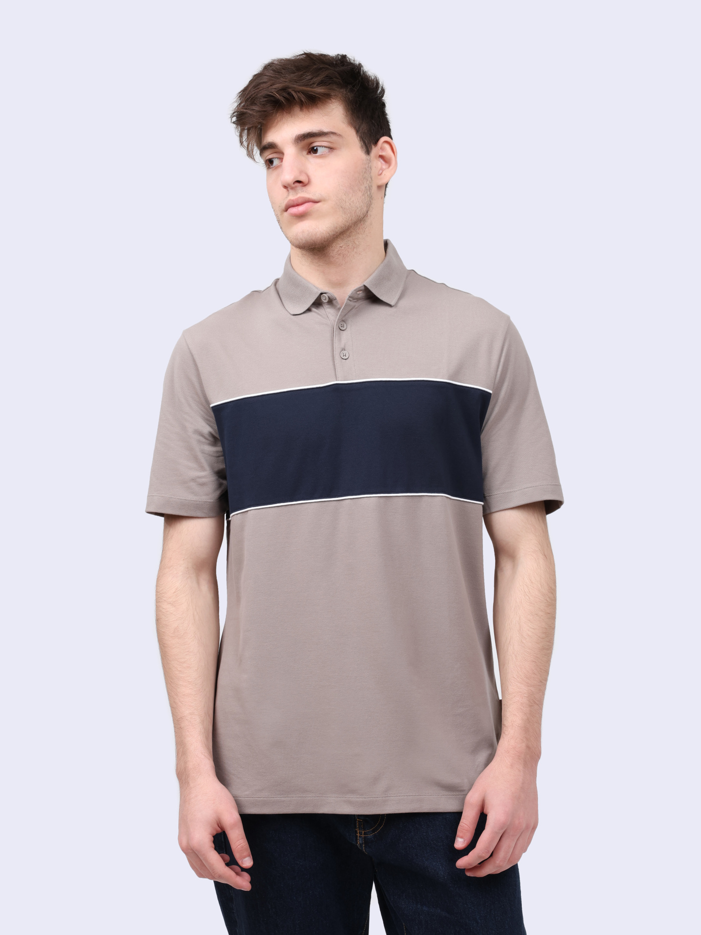 Поло Armani Exchange 6DZFJM ZJYCZ 17AC комбинированное мужское — купить в интернет-магазине Verdistore