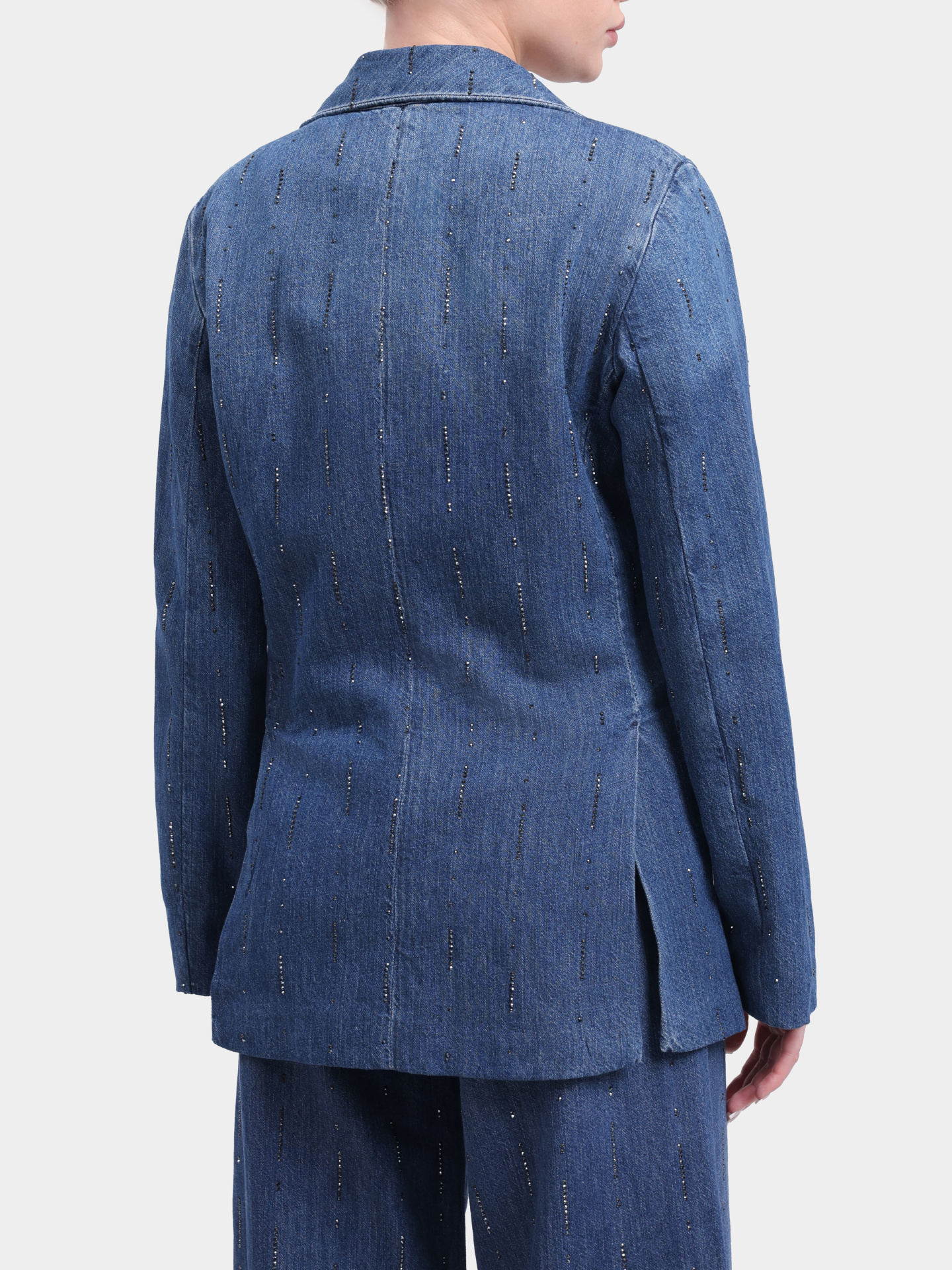 Жакет Liu-Jo BLUE DENIM UA6107 D0315 78033 темно-синий женский со стразами  — купить в интернет-магазине Verdistore