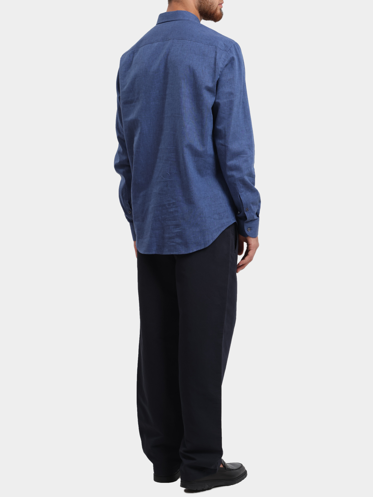 Рубашка Emporio Armani EM000099 TE14112 OB006 синяя мужская — купить в интернет-магазине Verdistore