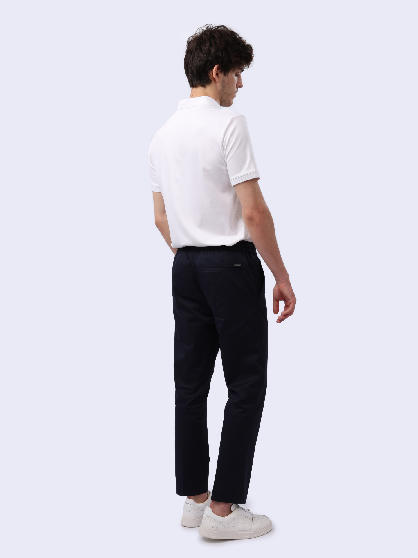 Брюки Calvin Klein K10K111705 темно-синие мужские из хлопка — купить в интернет-магазине Verdistore