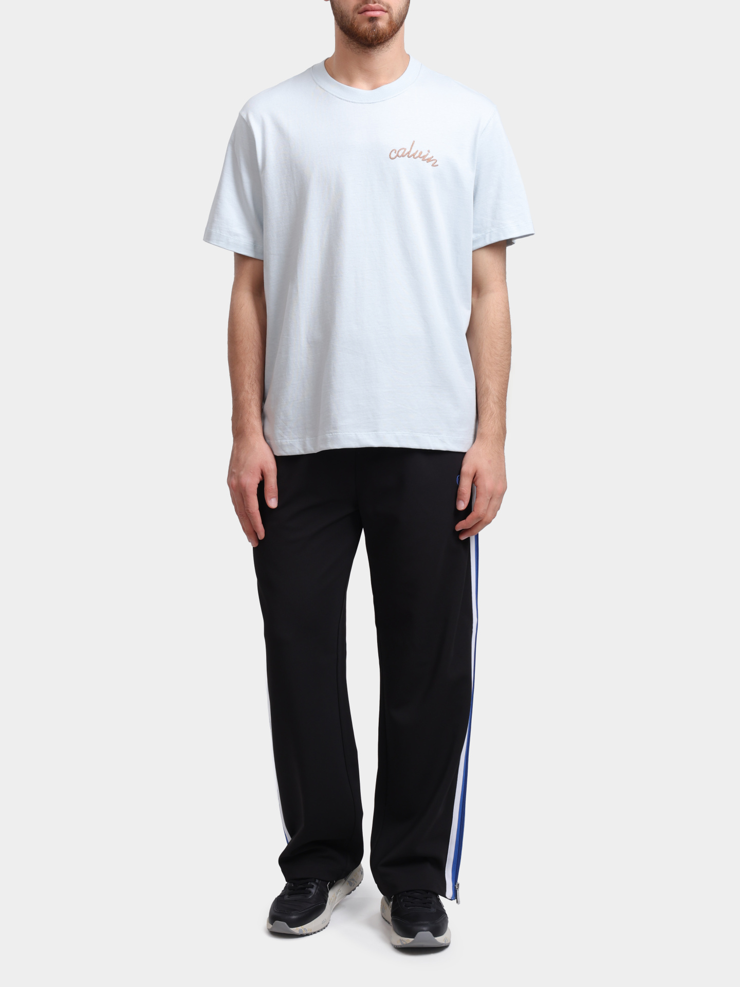 Брюки спортивные Calvin Klein Jeans LV04RC233G UB1 мужские с молниями по бокам — купить в интернет-магазине Verdistore