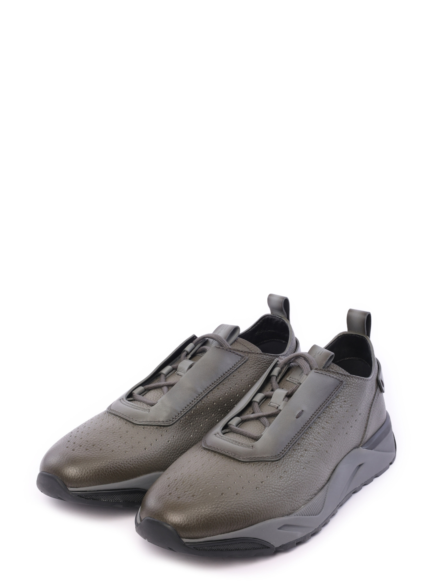 Кроссовки темно-серая кожаные с перфорацией  — купить в интернет-магазине Verdistore