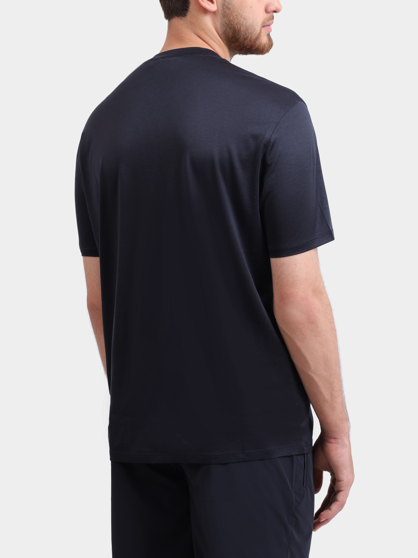 Футболка Emporio Armani EM004585 AF10017 UB118 темно-синяя мужская — купить в интернет-магазине Verdistore