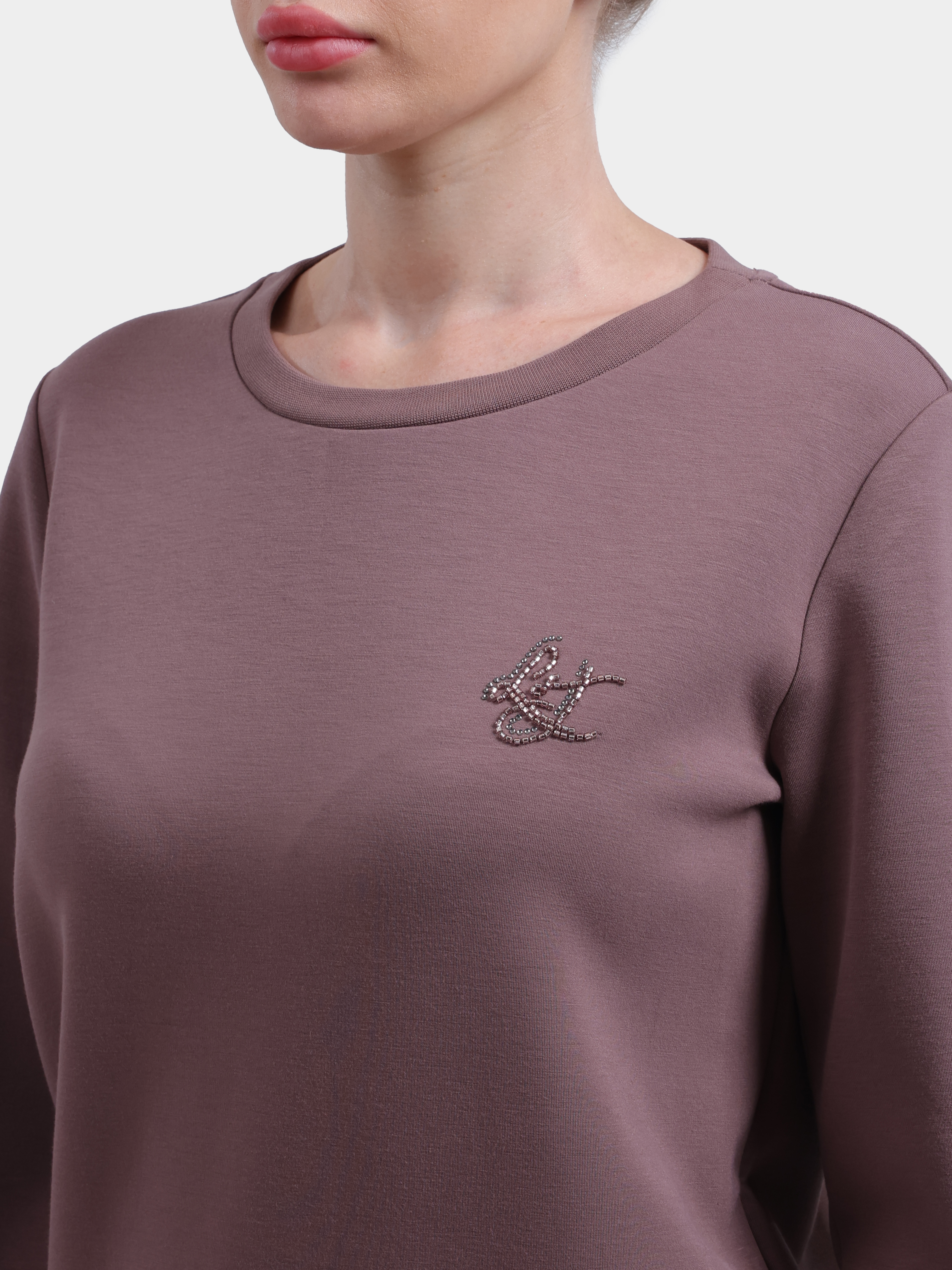 Джемпер Liu-Jo Sport TF6206 J3958 81409 женский с маленьким логотипом из страз — купить в интернет-магазине Verdistore