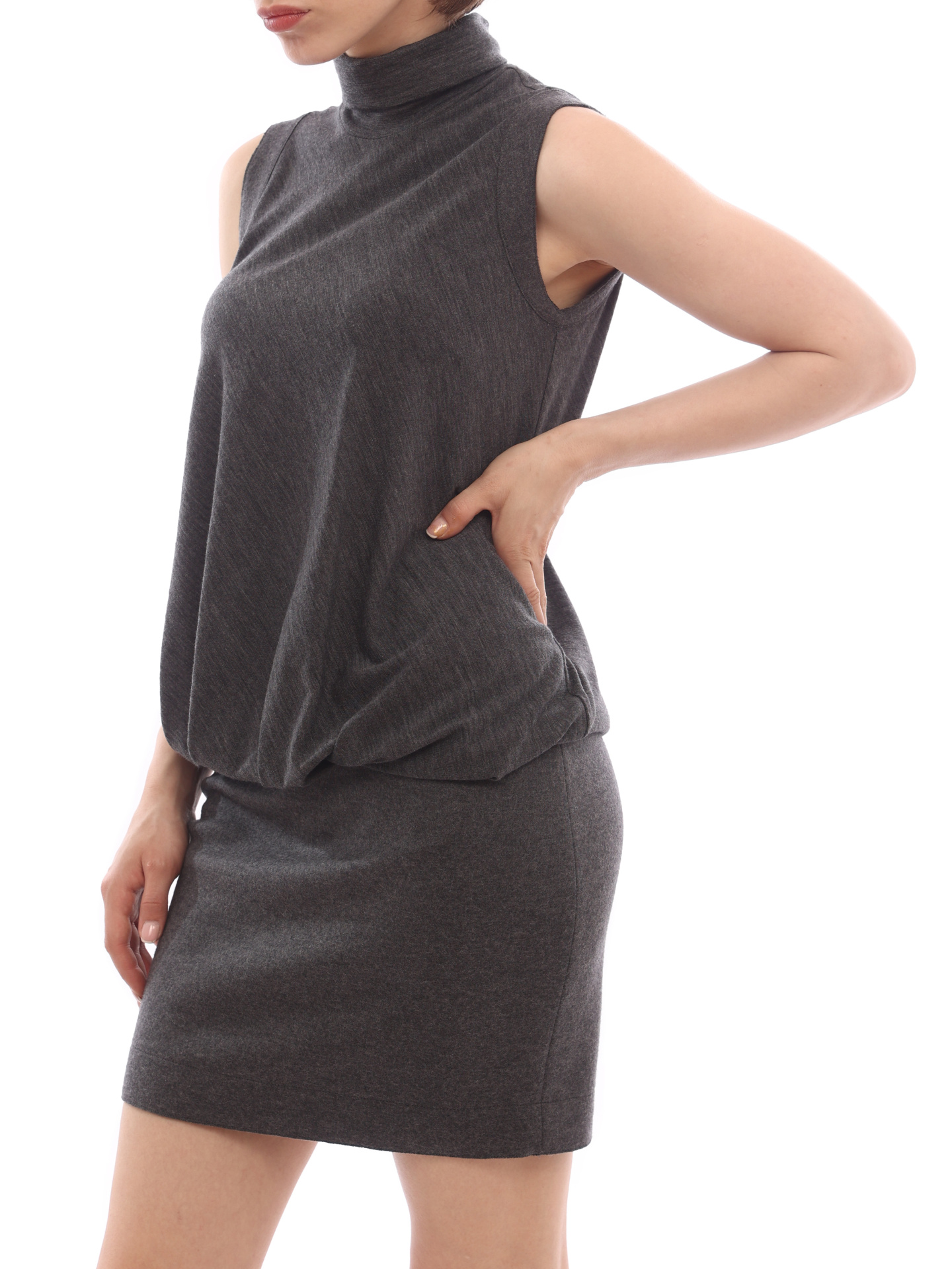 Платье Brunello Cucinelli MR905A0D94 серое женское — купить в интернет-магазине Verdistore