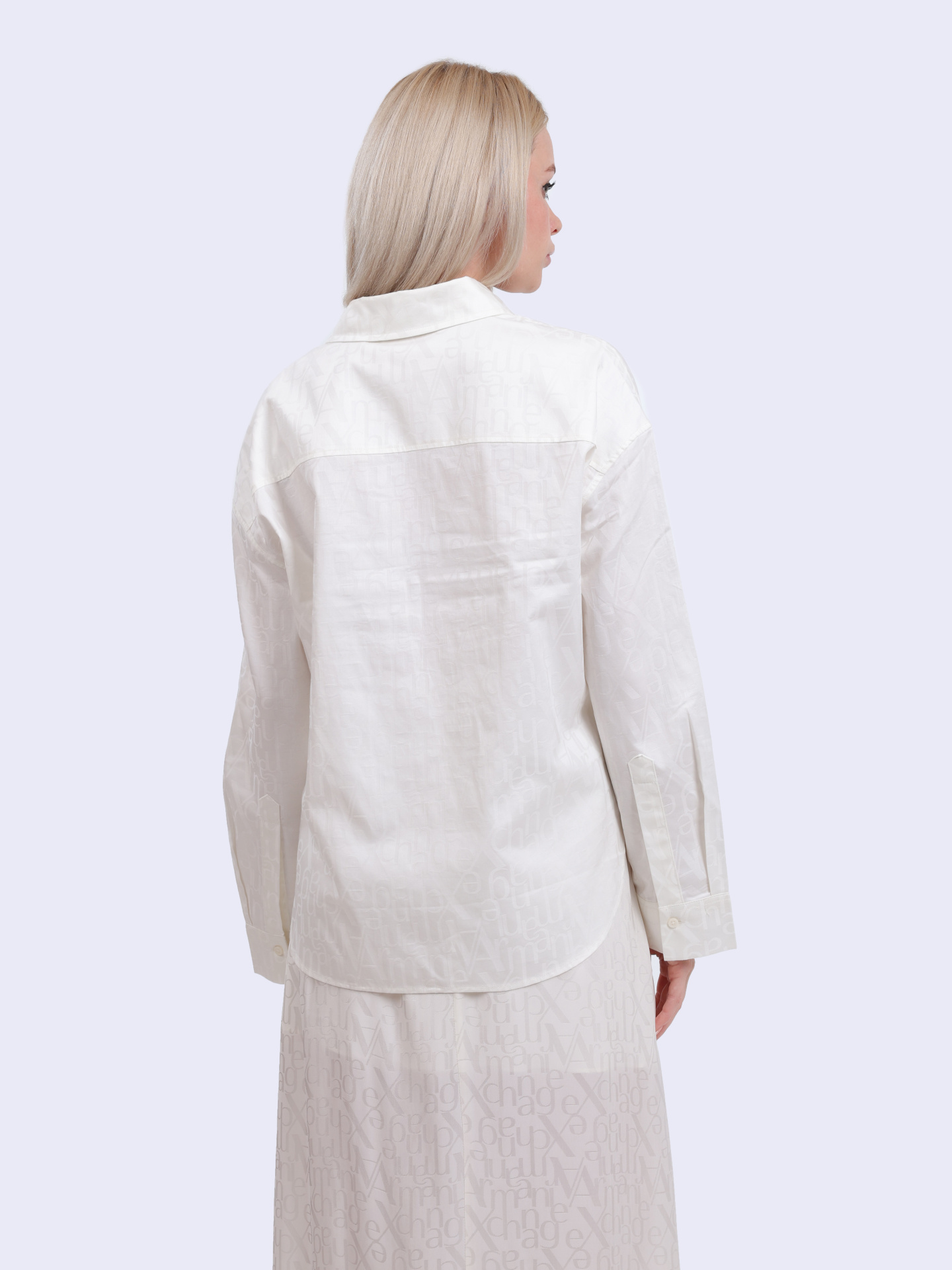 картинка Рубашка Armani Exchange XW000097 AF10820 F0015 белая женская из хлопка от магазина Verdistore