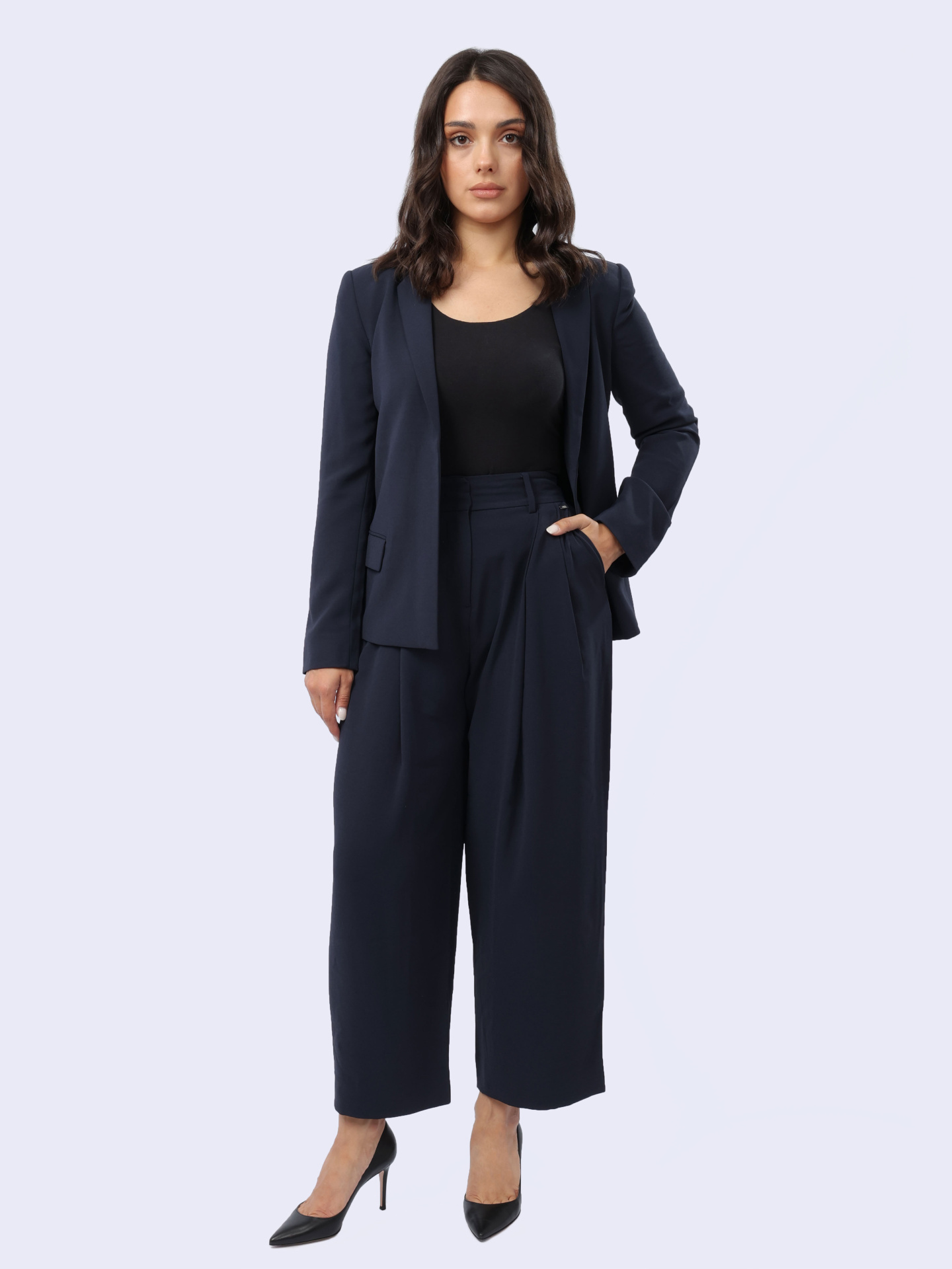 Брюки Armani Exchange 3DYP05 YN9JZ 1593 темно-синие женские — купить в интернет-магазине Verdistore