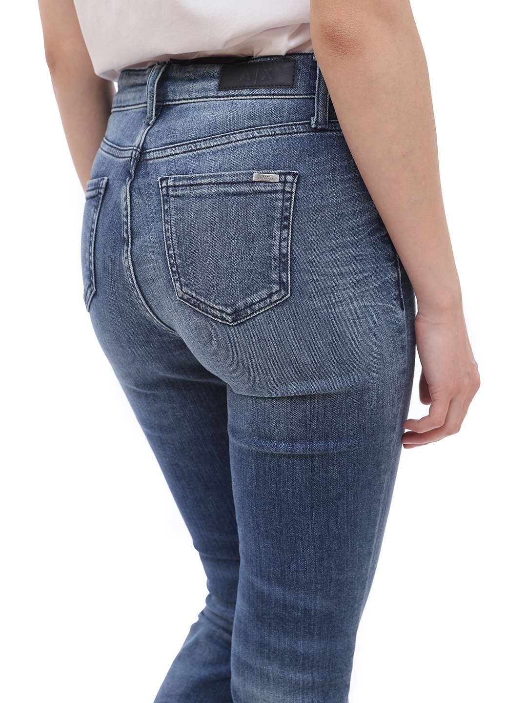 Джинсы Armani Exchange 3GYJ10 голубые женские зауженные — купить в интернет-магазине Verdistore