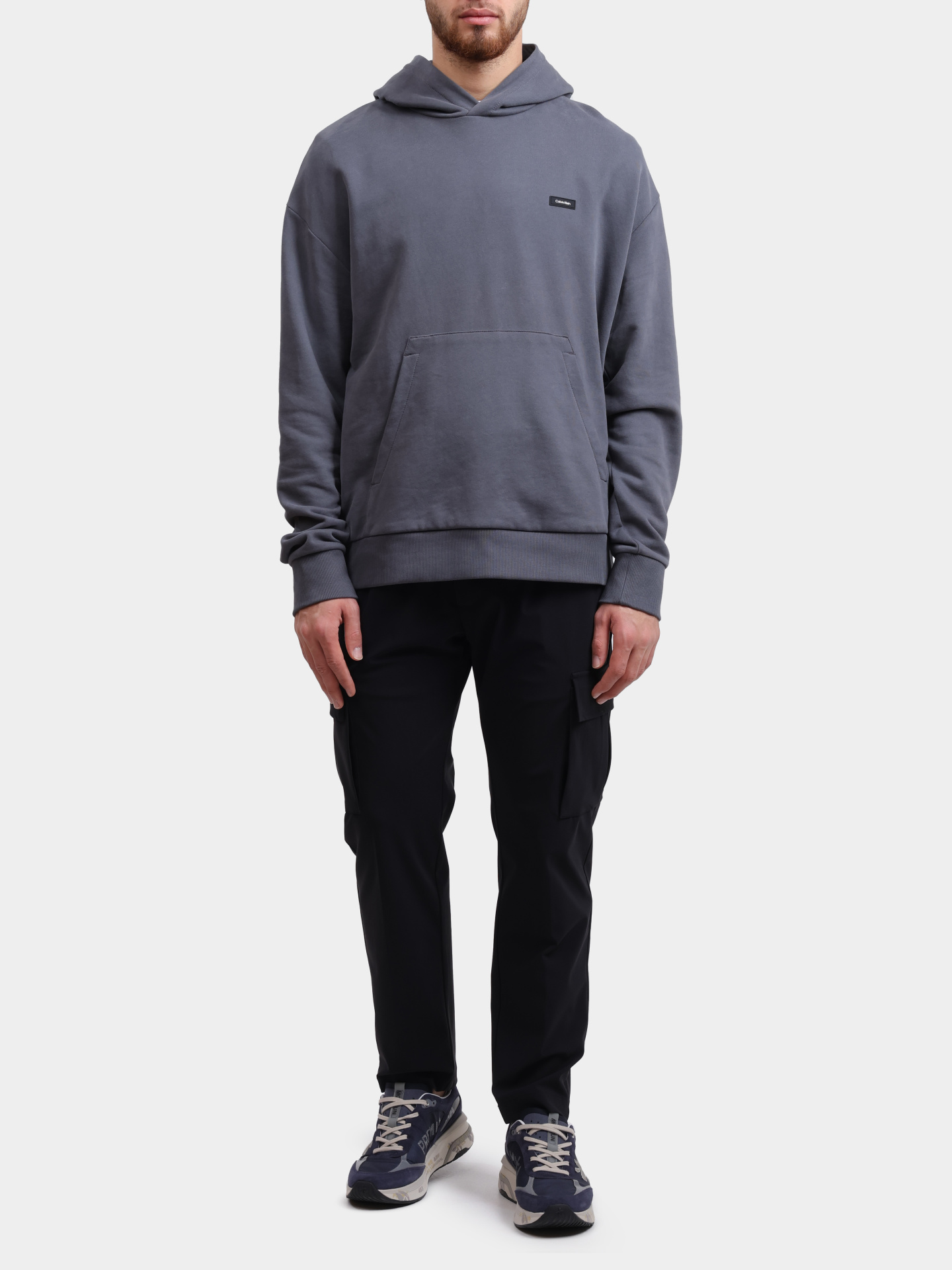 Худи Calvin Klein K10K112748 PCX серое мужское  — купить в интернет-магазине Verdistore