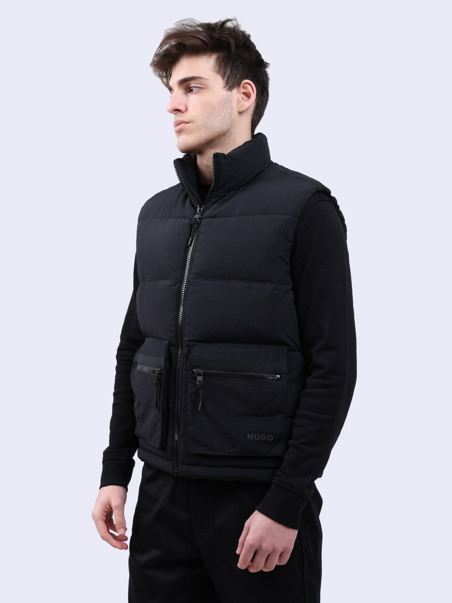 Жилет прямого кроя с накладными карманами на молниях  — купить в интернет-магазине Verdistore