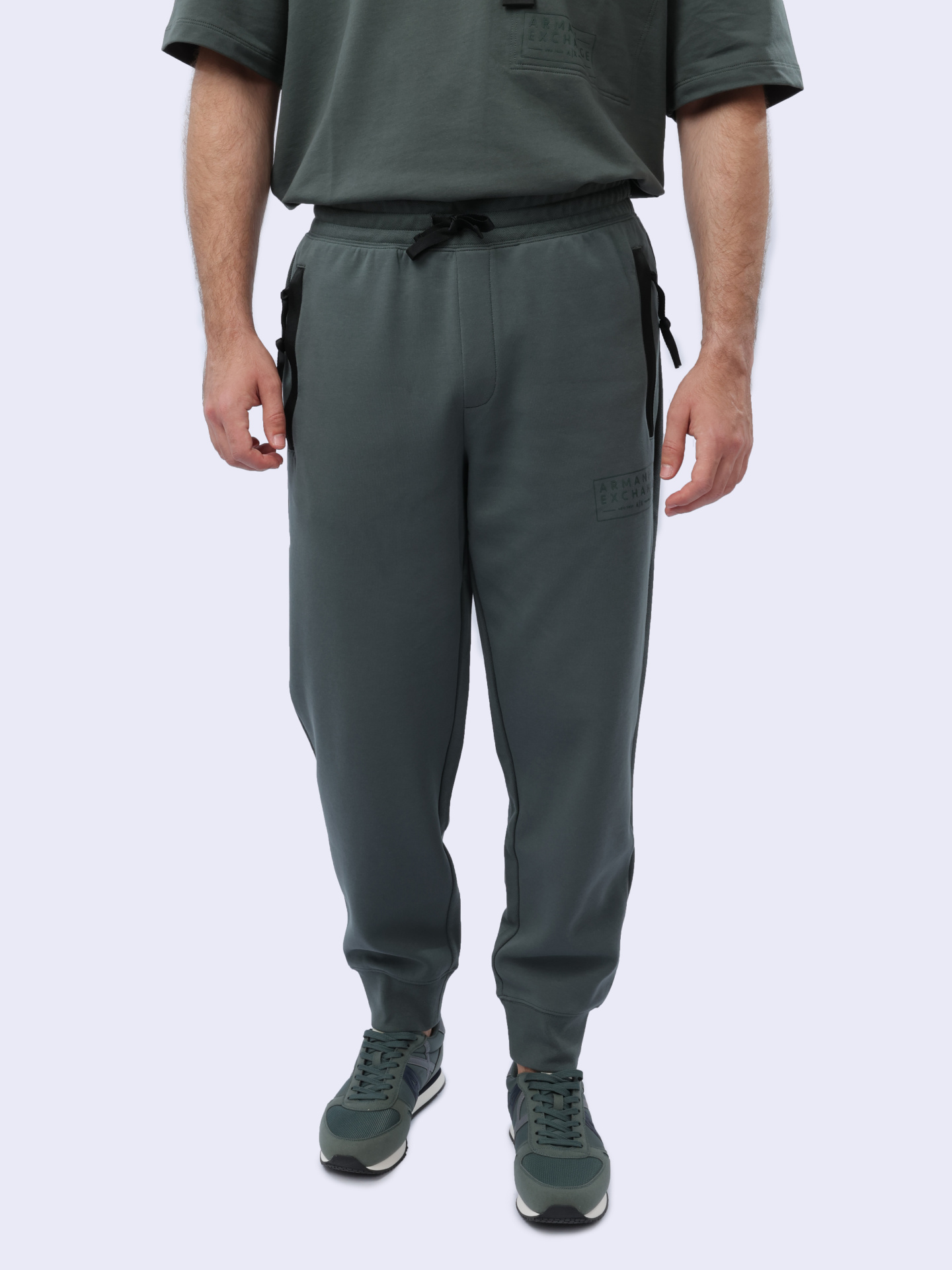 Брюки спортивные Armani Exchange 3DZPJJ ZJXLZ 1839 темно-серые мужские — купить в интернет-магазине Verdistore