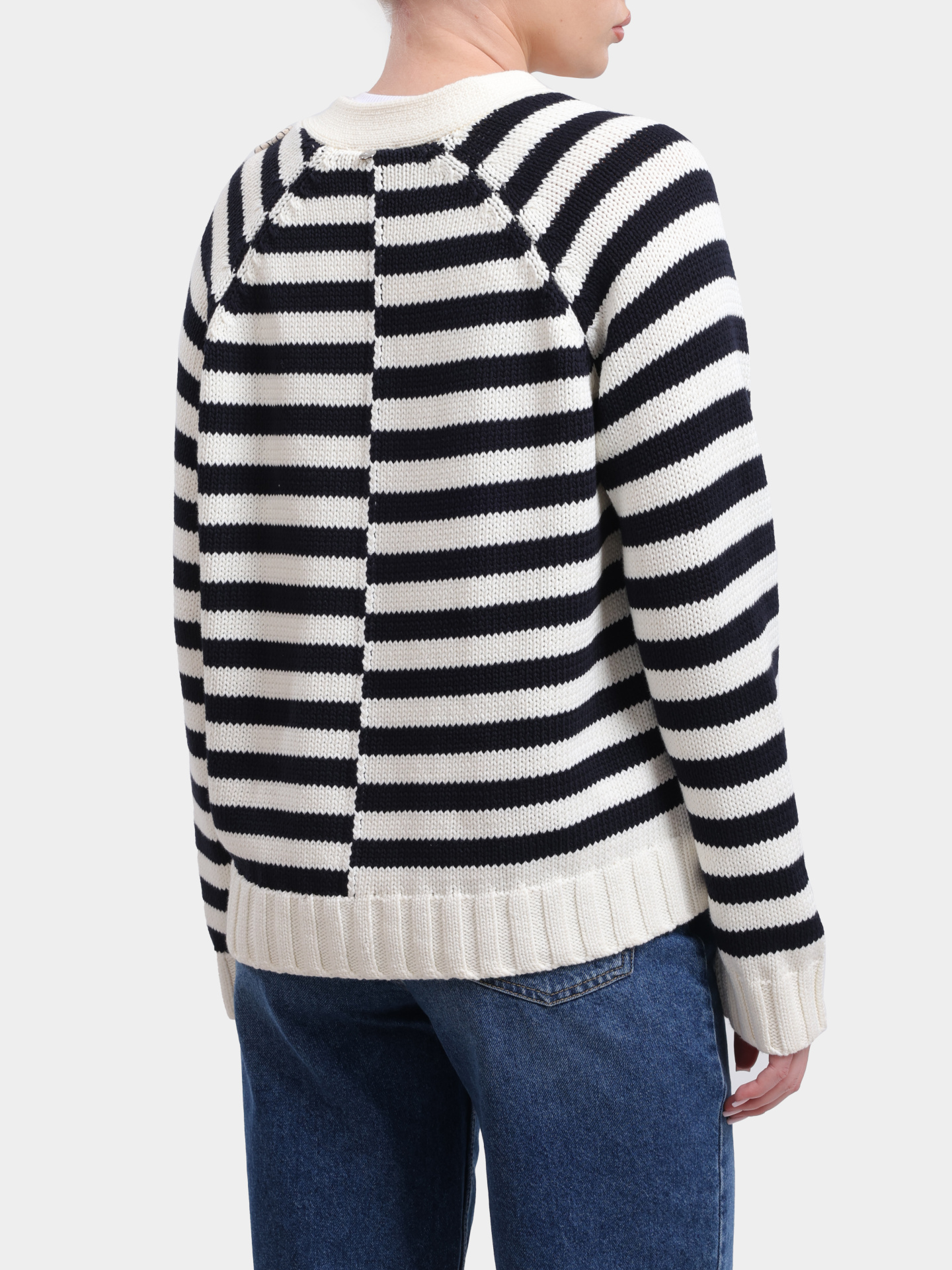 Кардиган Liu-Jo WHITE LABEL WA6220 MA07Q C3915 женский с принтом контрастных полос и вышивкой — купить в интернет-магазине Verdistore